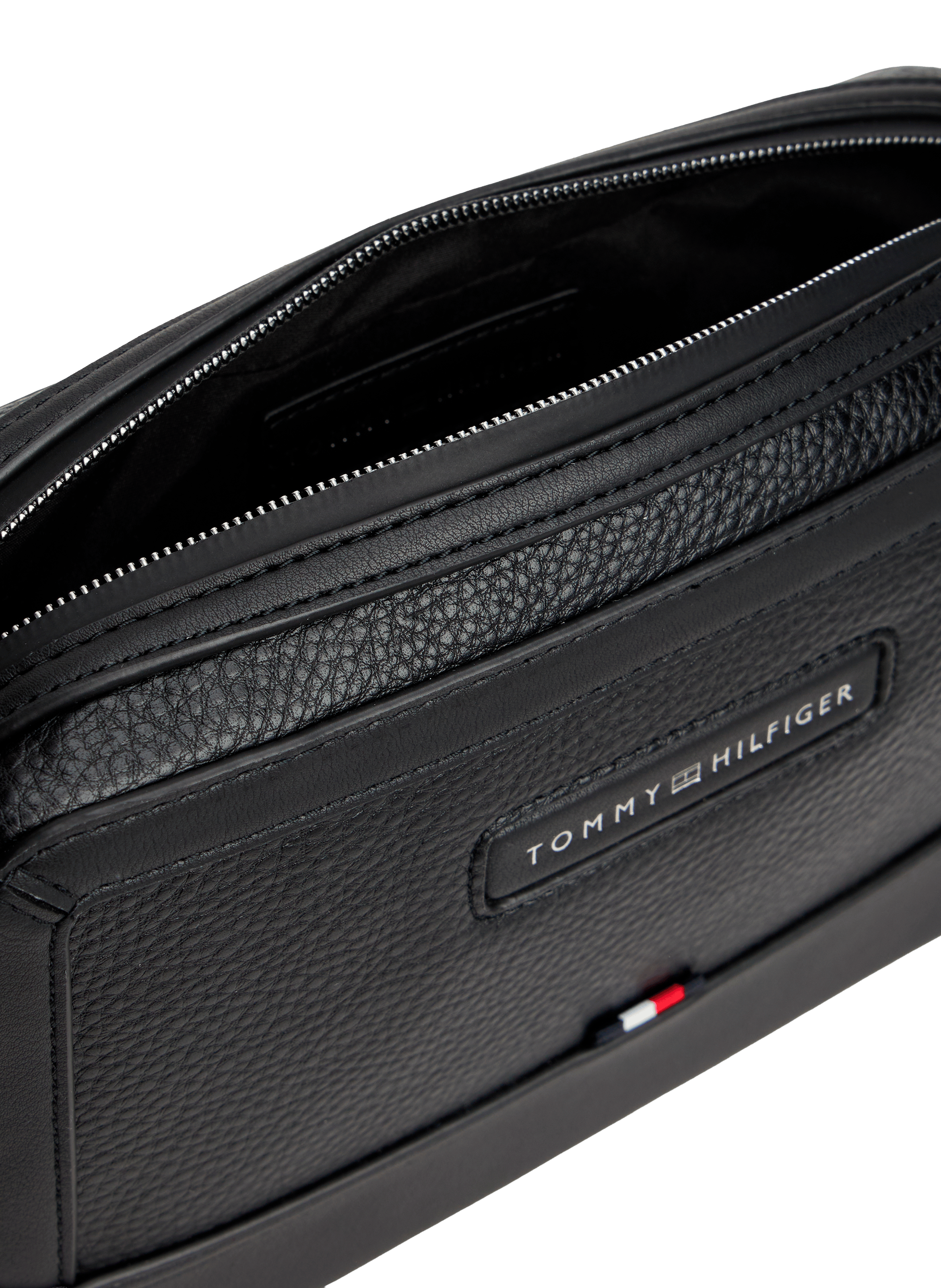 Faux leather messenger bag TOMMY HILFIGER Black