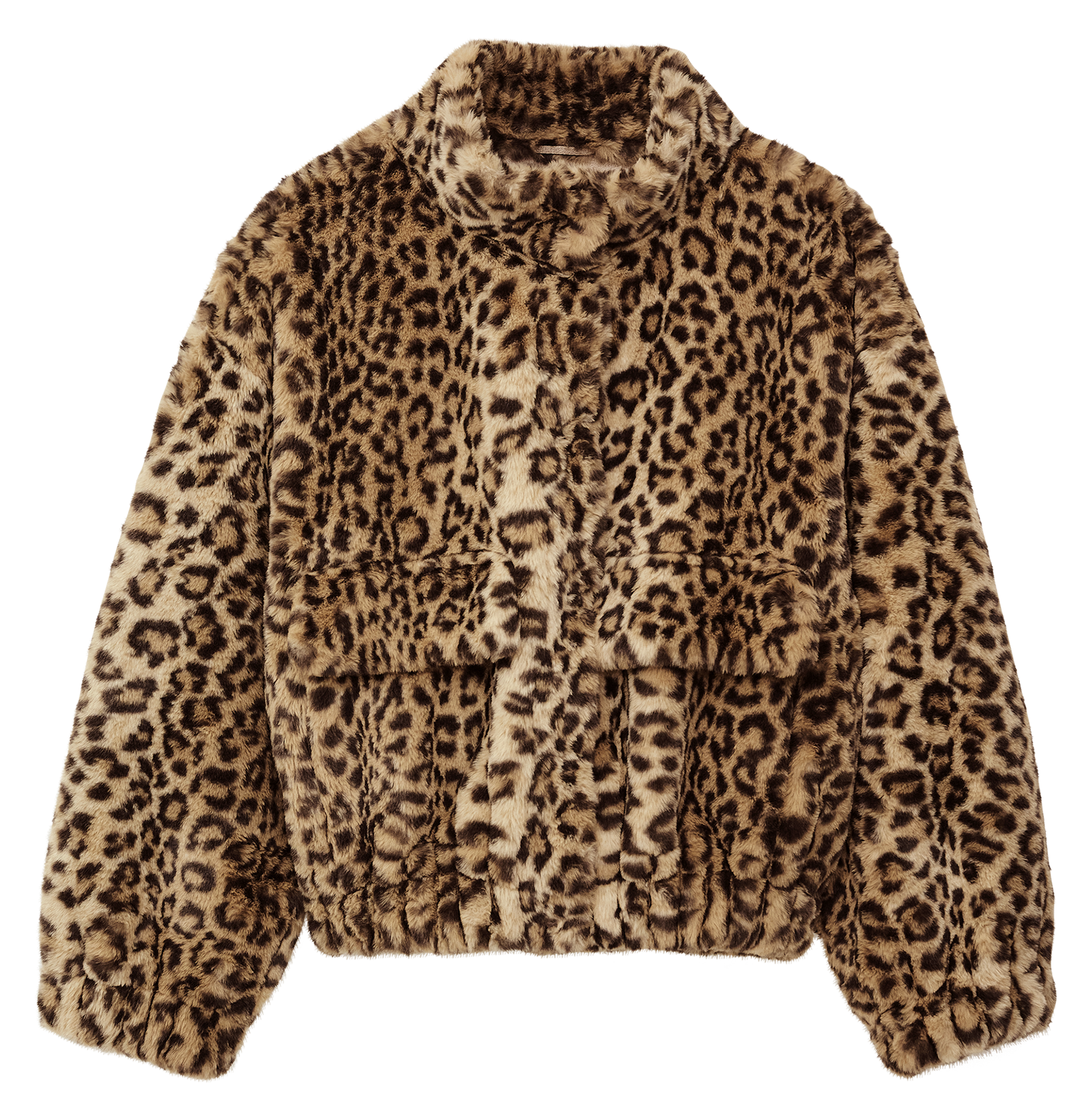 Veste oversize col montant imprimée jaros BA&SH Beige