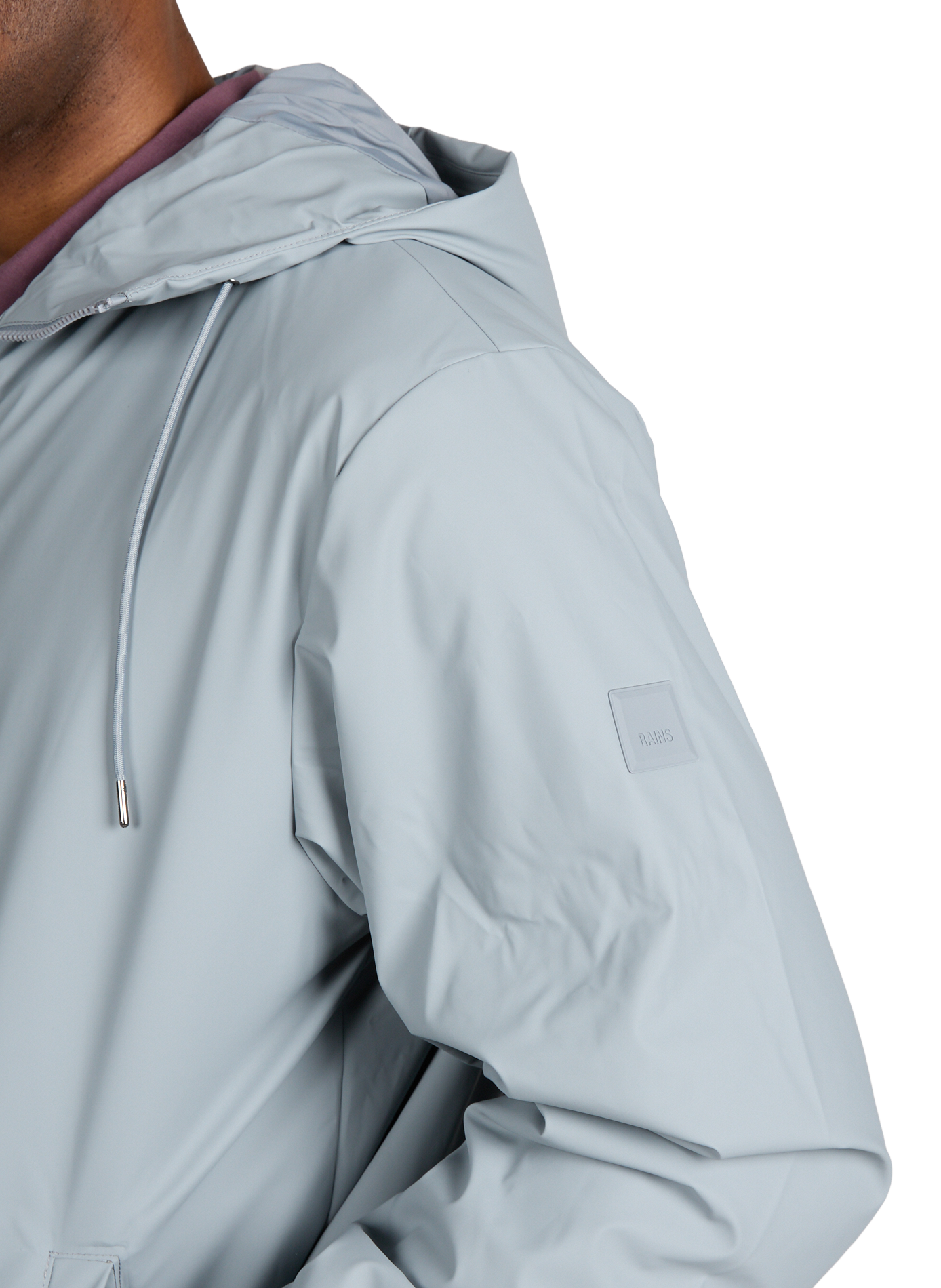 Parka unie à capuche RAINS Bleu