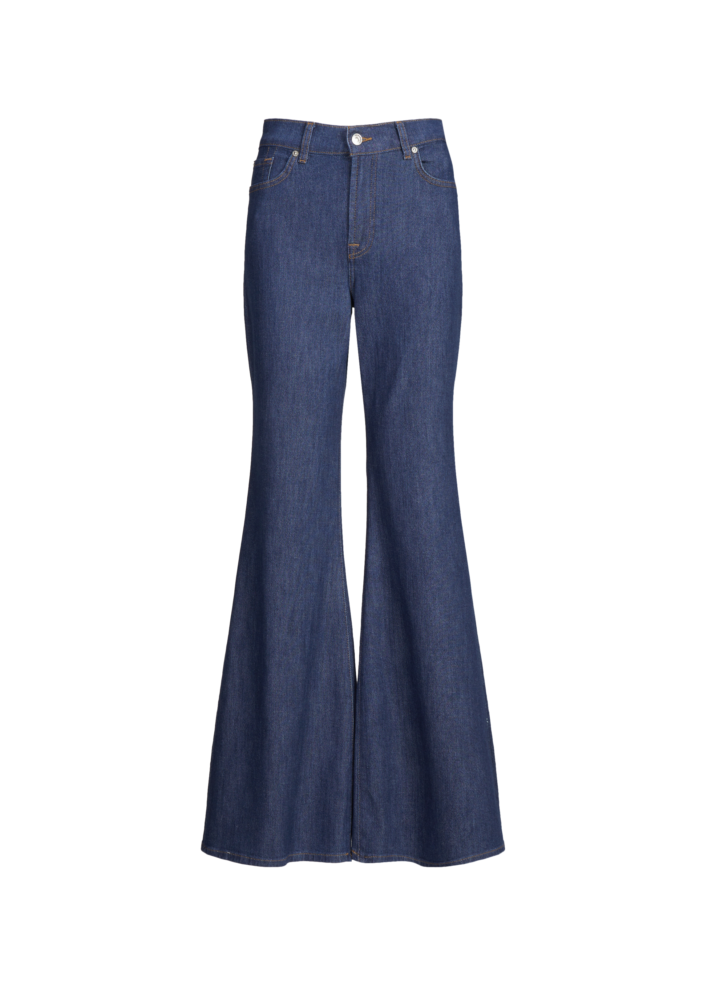 Halona Retro Flare Straight Leg Jeans in mixed cotton 7 FOR ALL MANKIND Blue