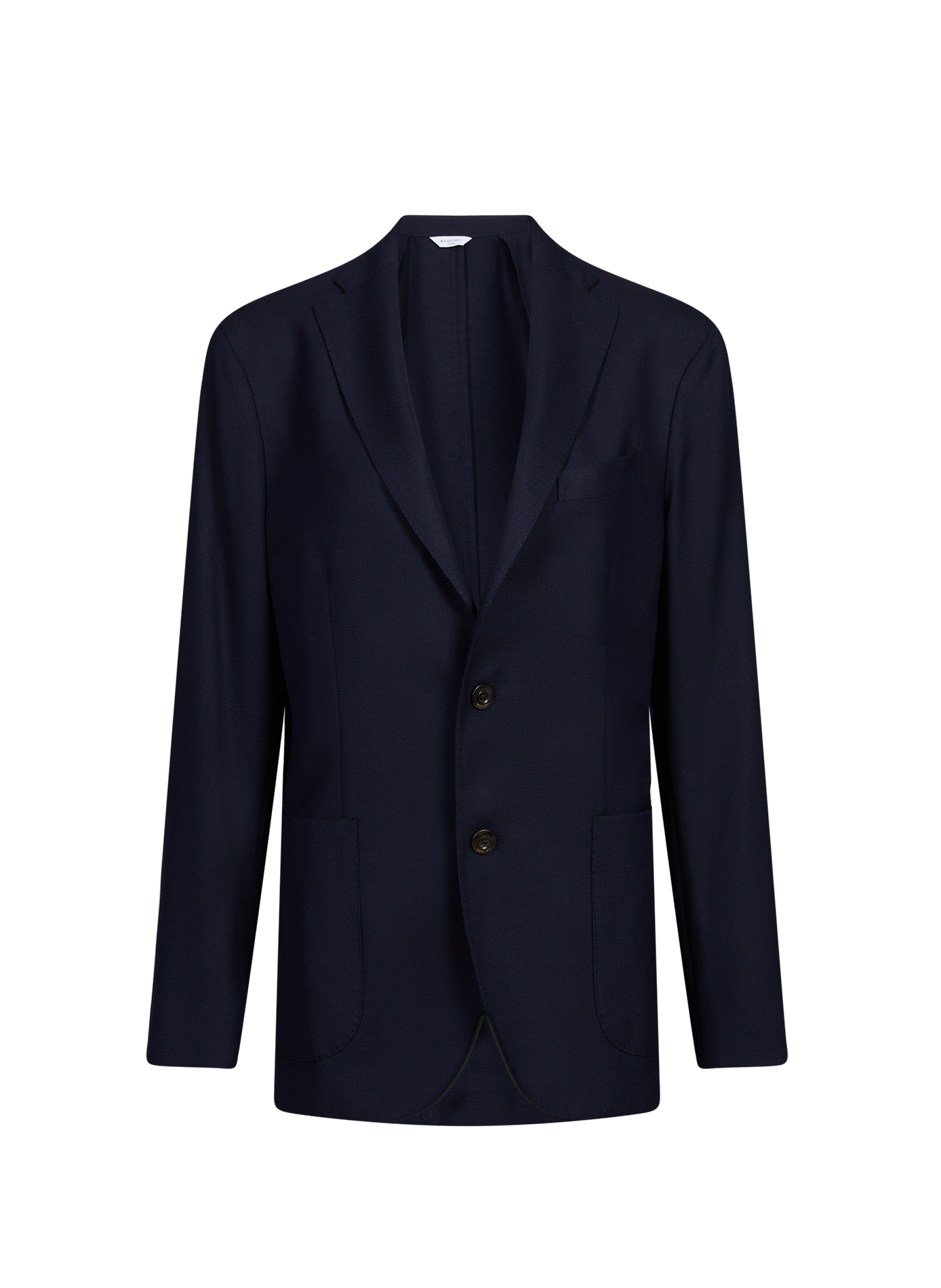 Blazer uni en laine vierge BOGLIOLI Bleu