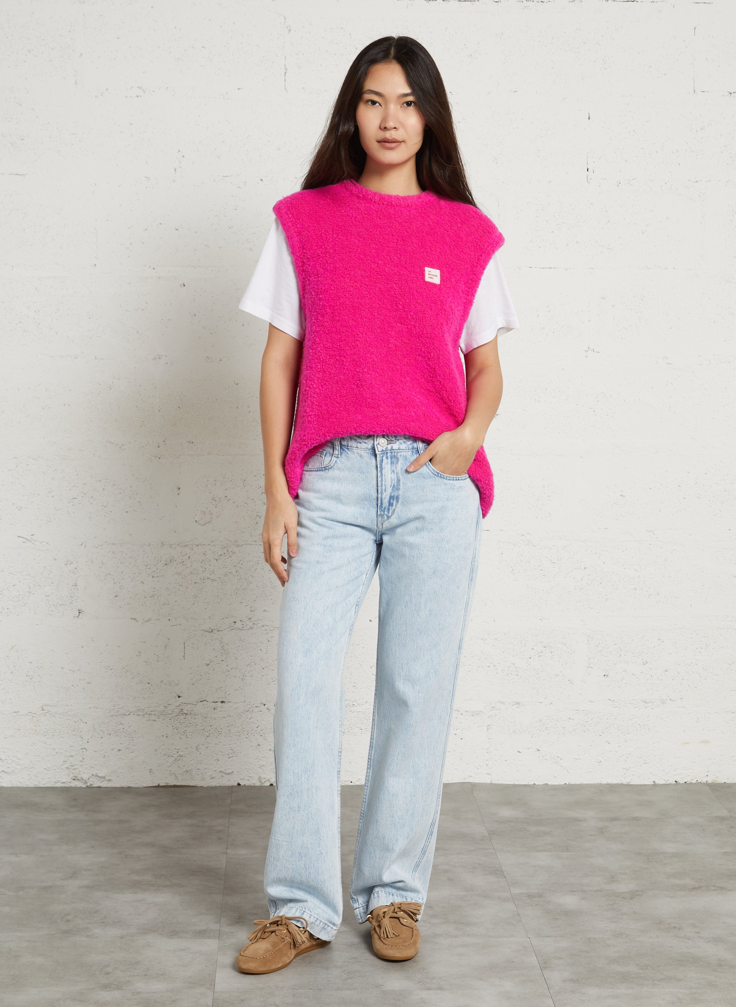 Pull oversize en maille zolly AMERICAN VINTAGE Rose