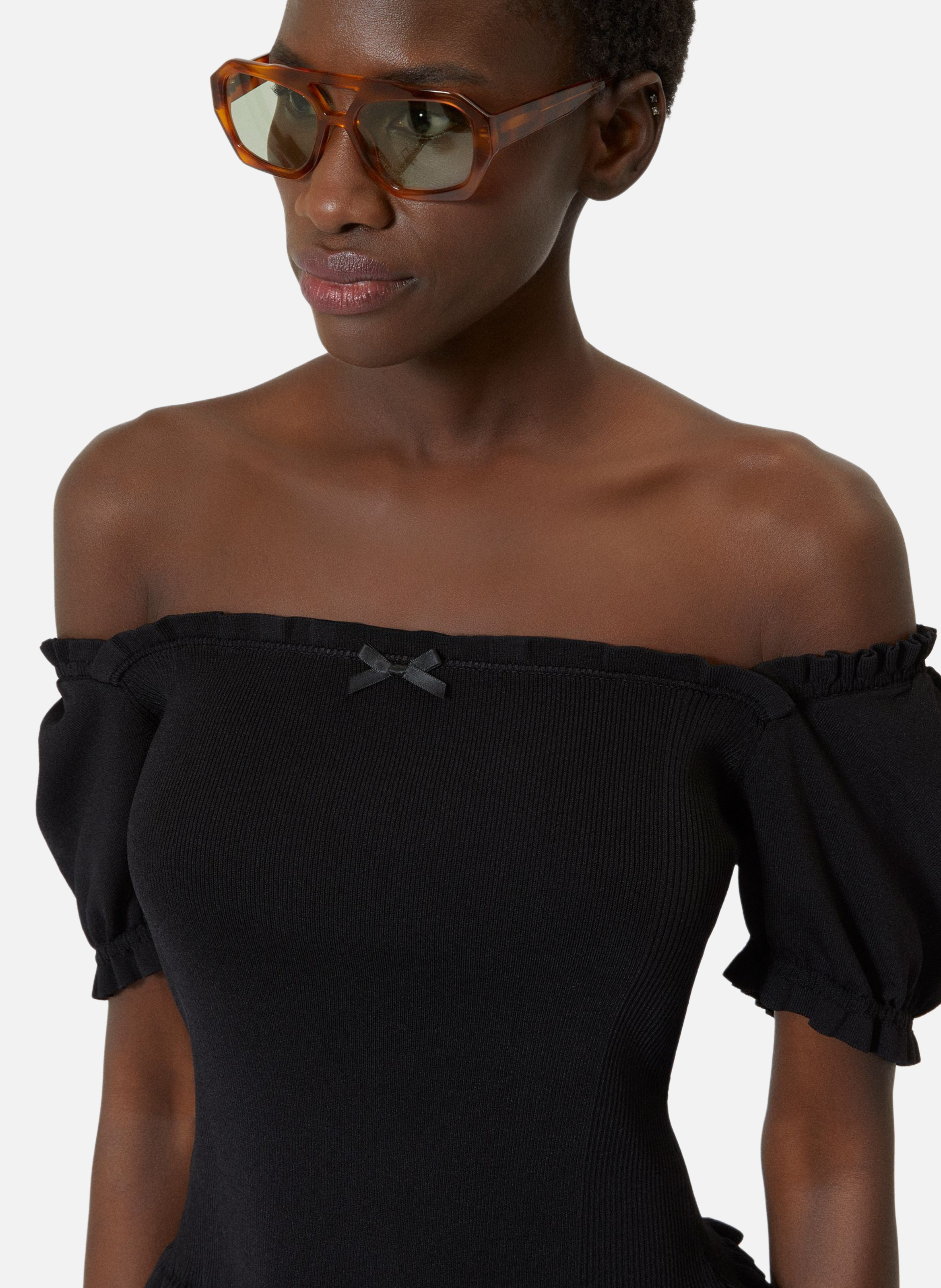 Top en maille smocké THE KOOPLES Noir