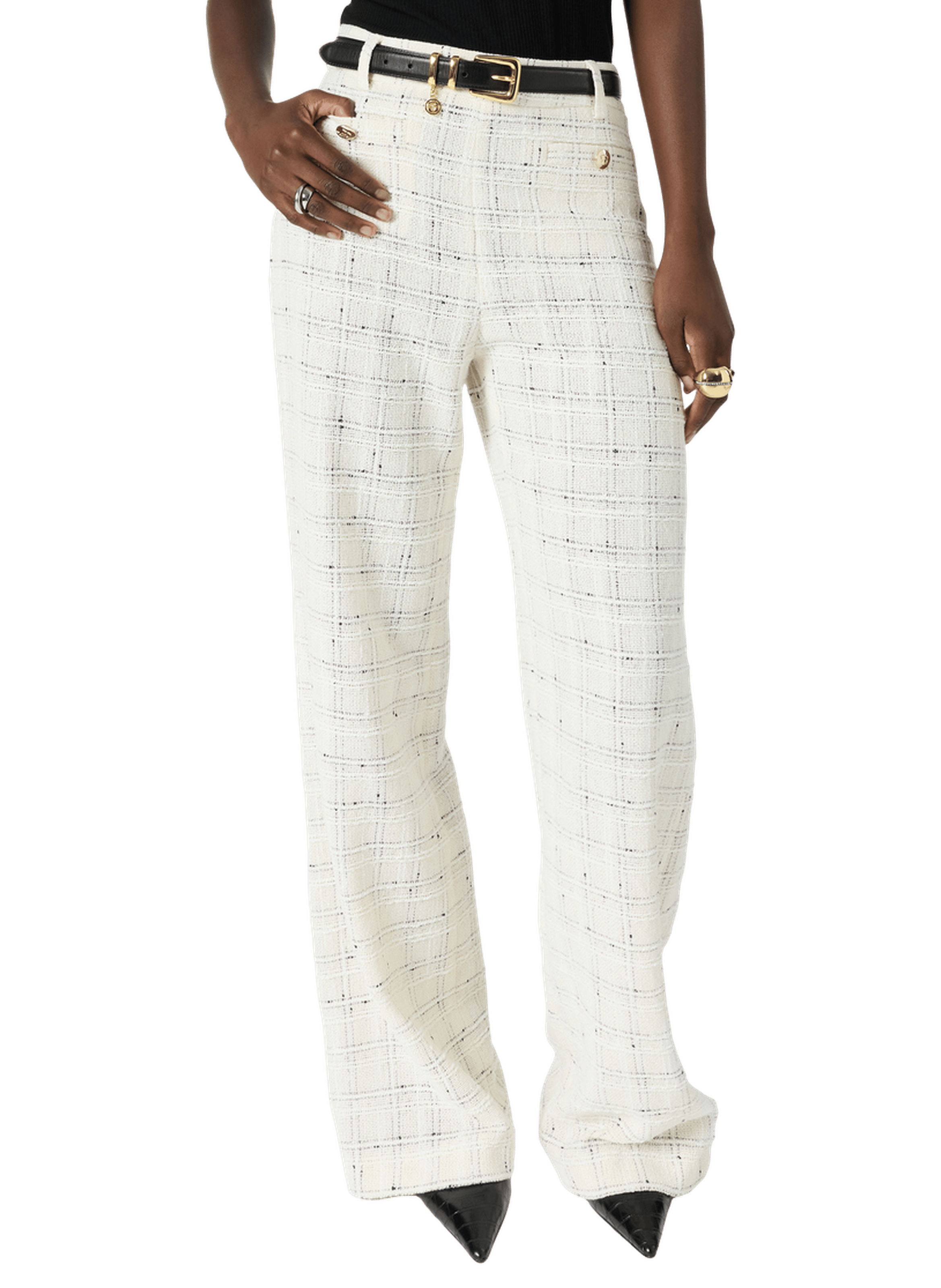 Pantalon large en tweed - ariela GERARD DAREL Beige