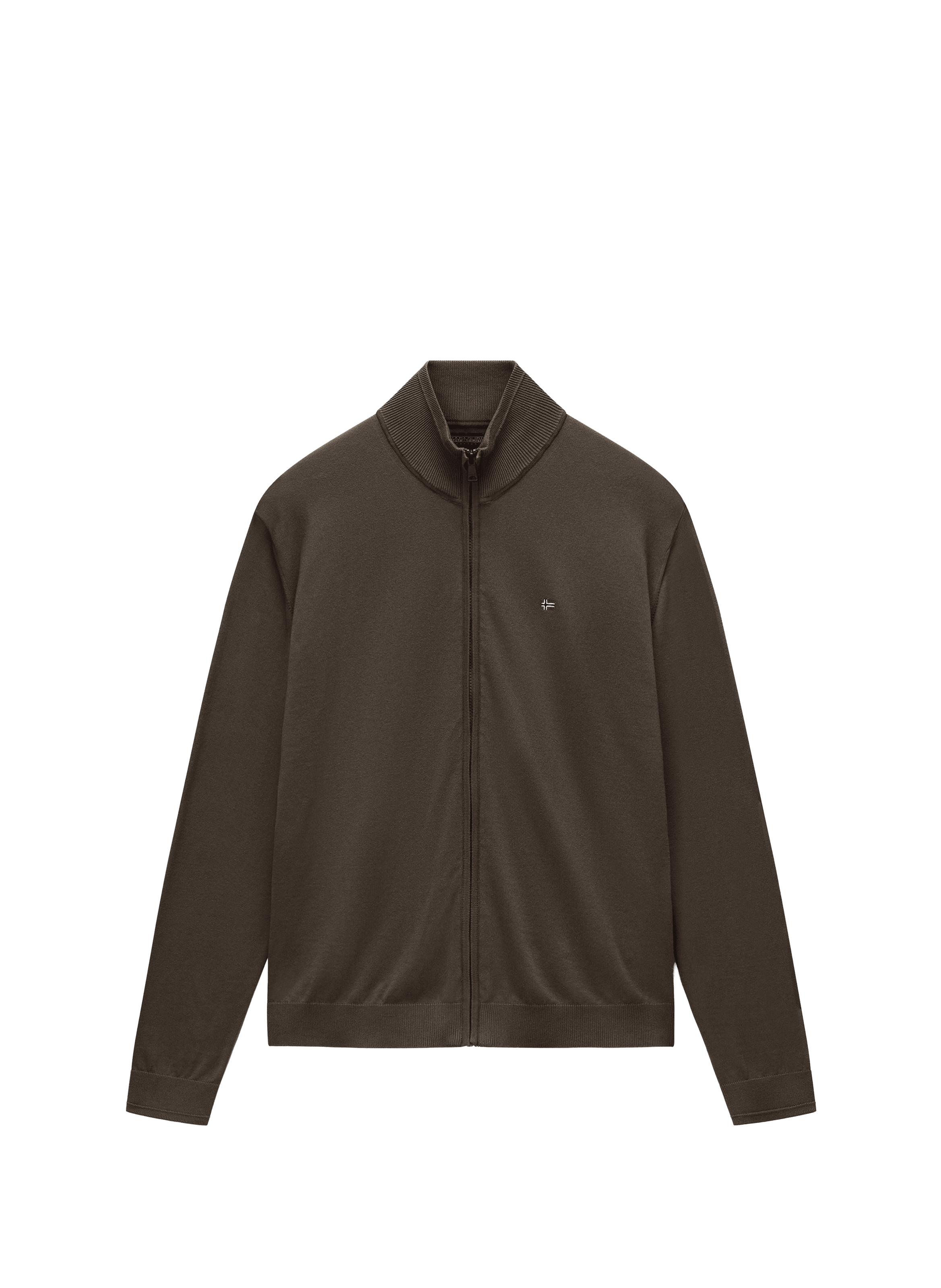 Gilet droit à col montant en coton NAPAPIJRI Kaki