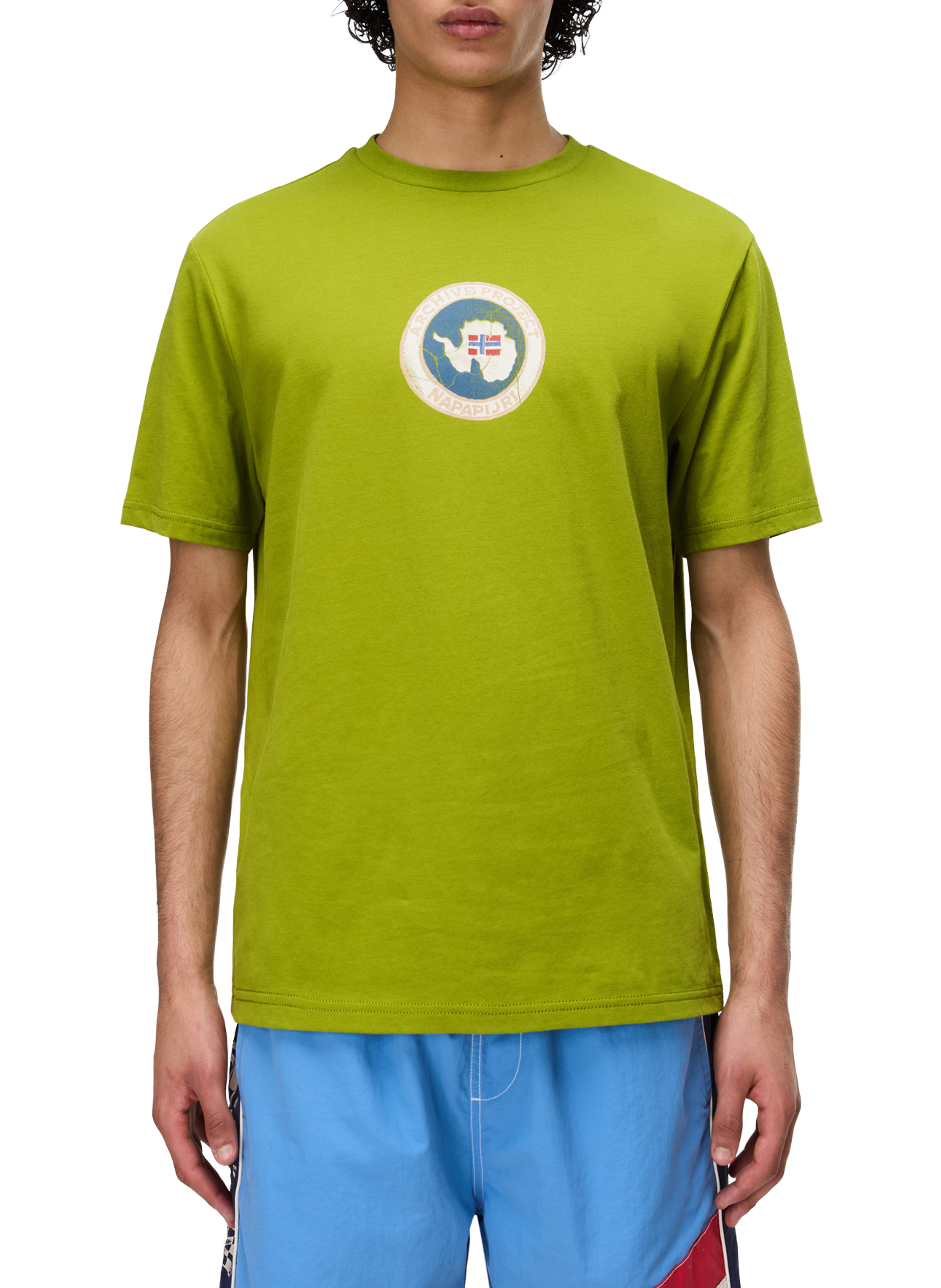 T-shirt imprimé Phos en coton NAPAPIJRI Kaki