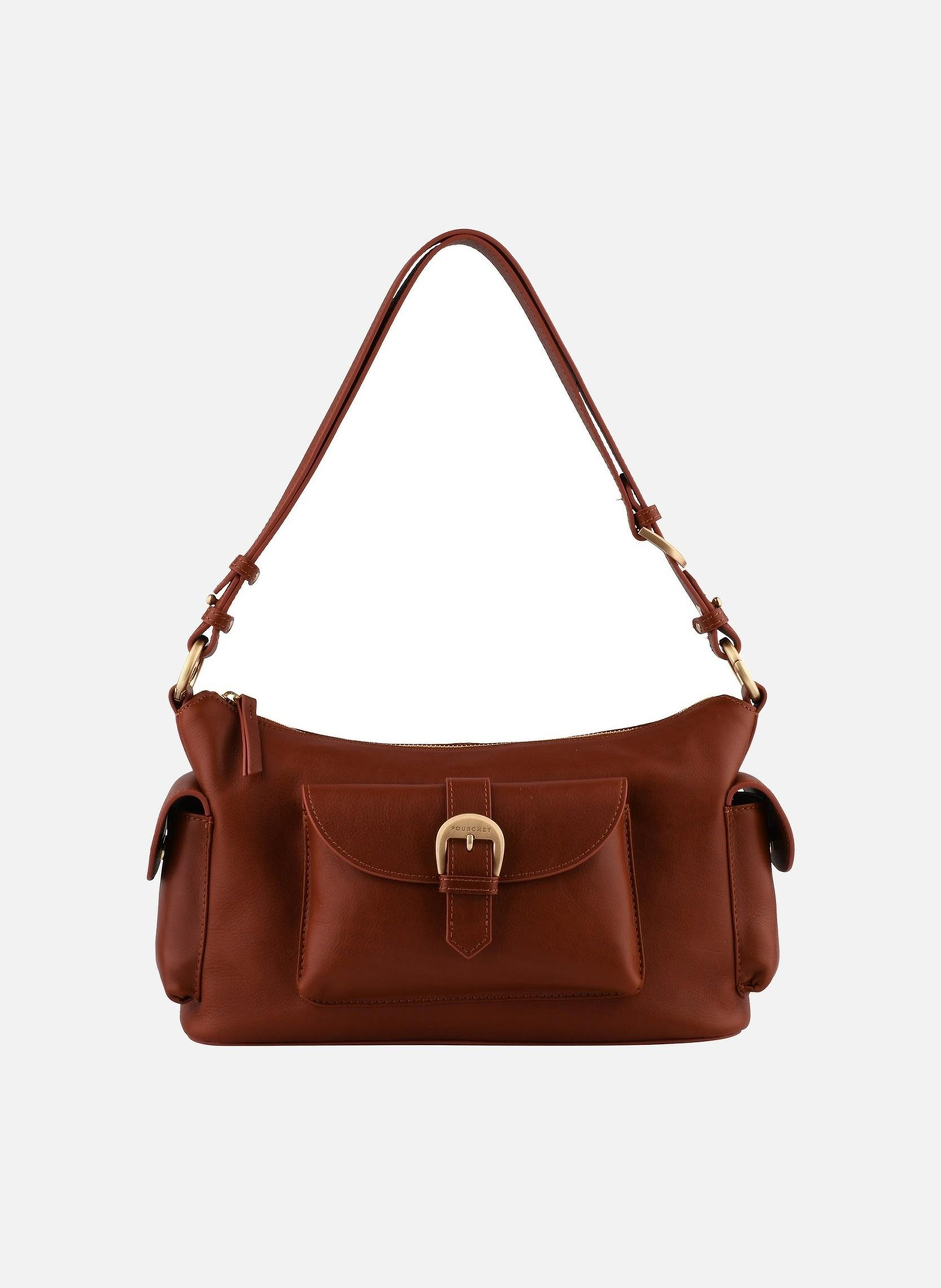 Scoop | sac porté épaule POURCHET Marron