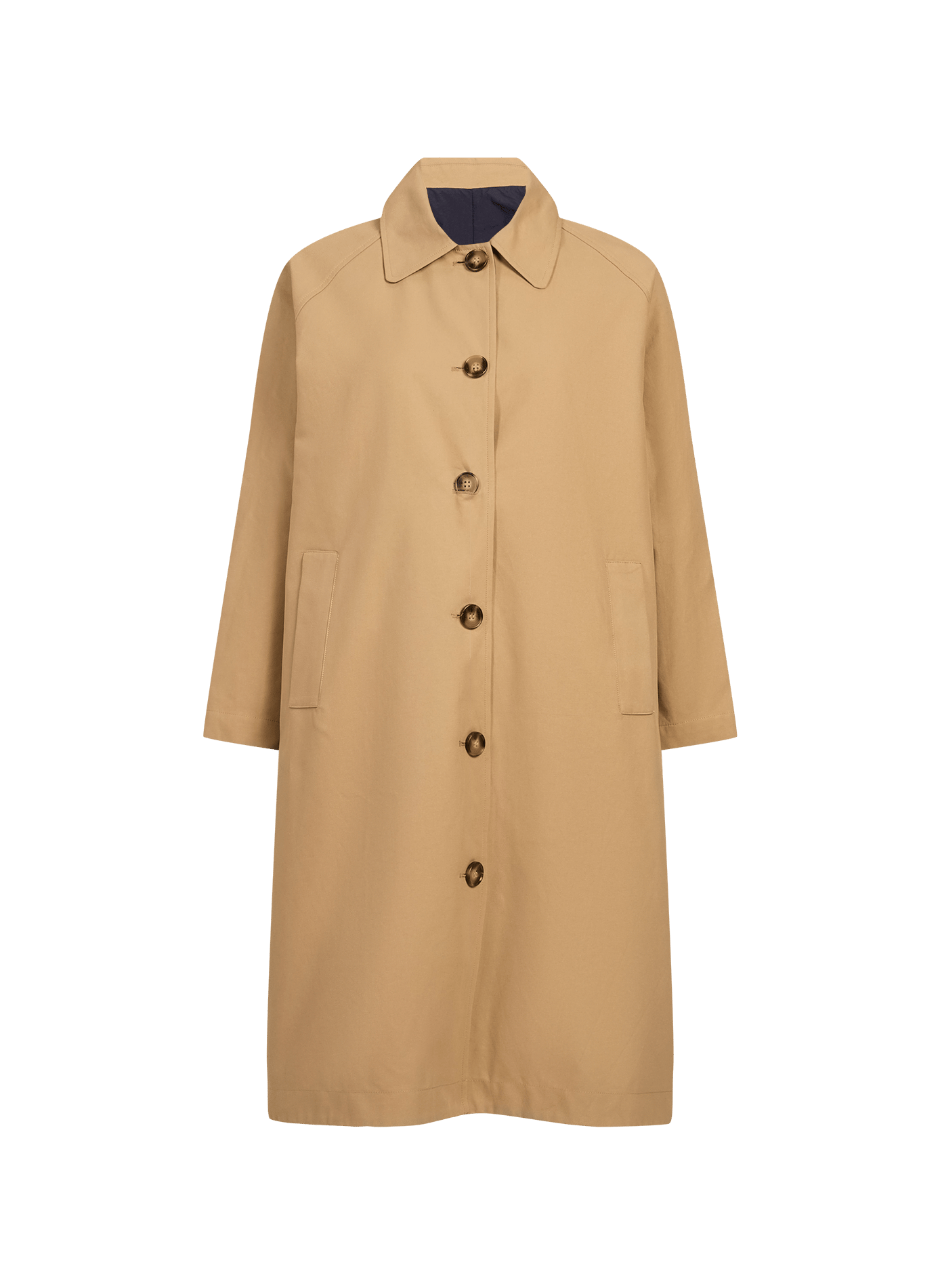Reversible cotton blend coat by ENZO SUNCOO Brown