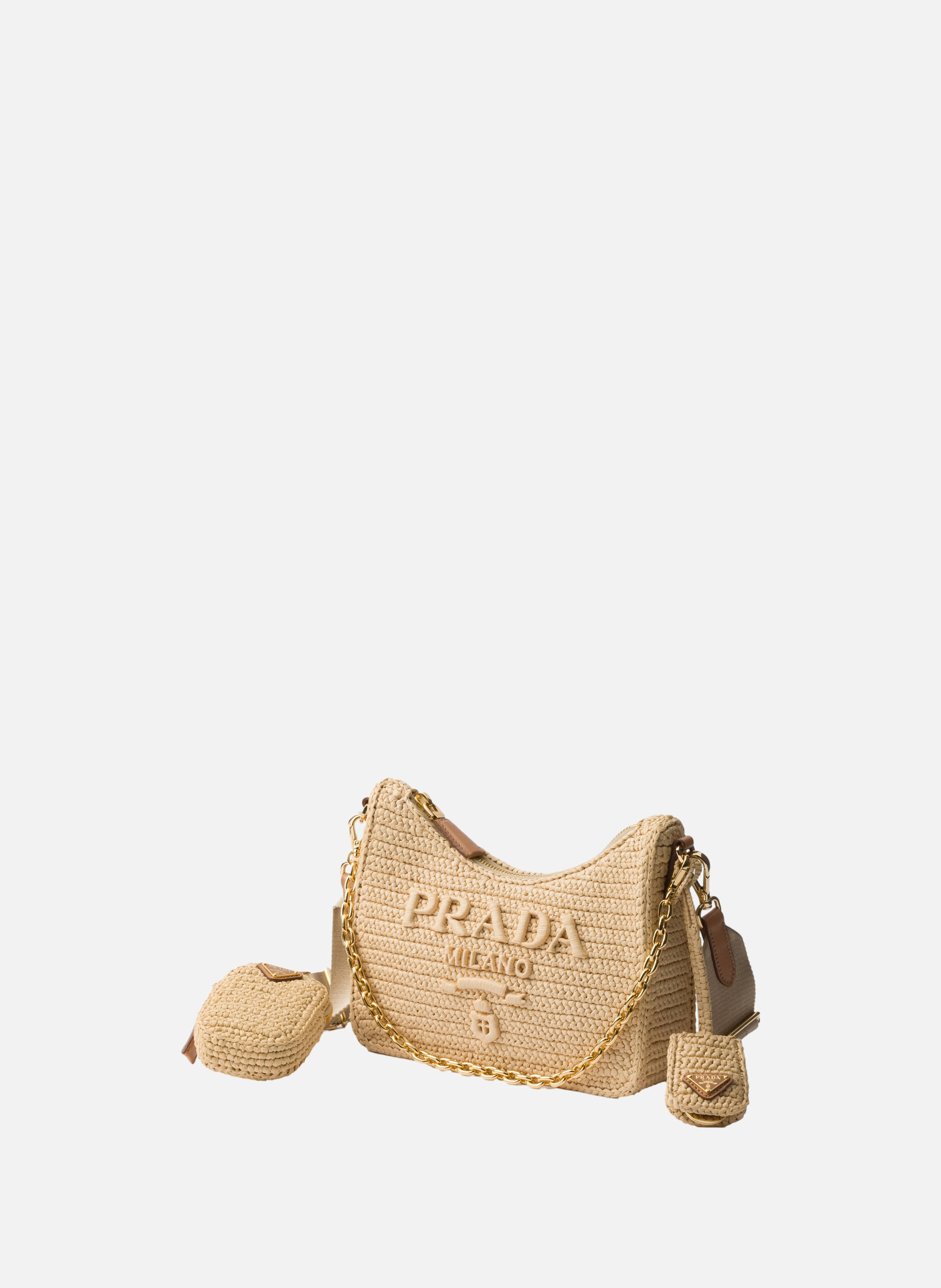 Sac en crochet prada re-edition 2005 PRADA Beige