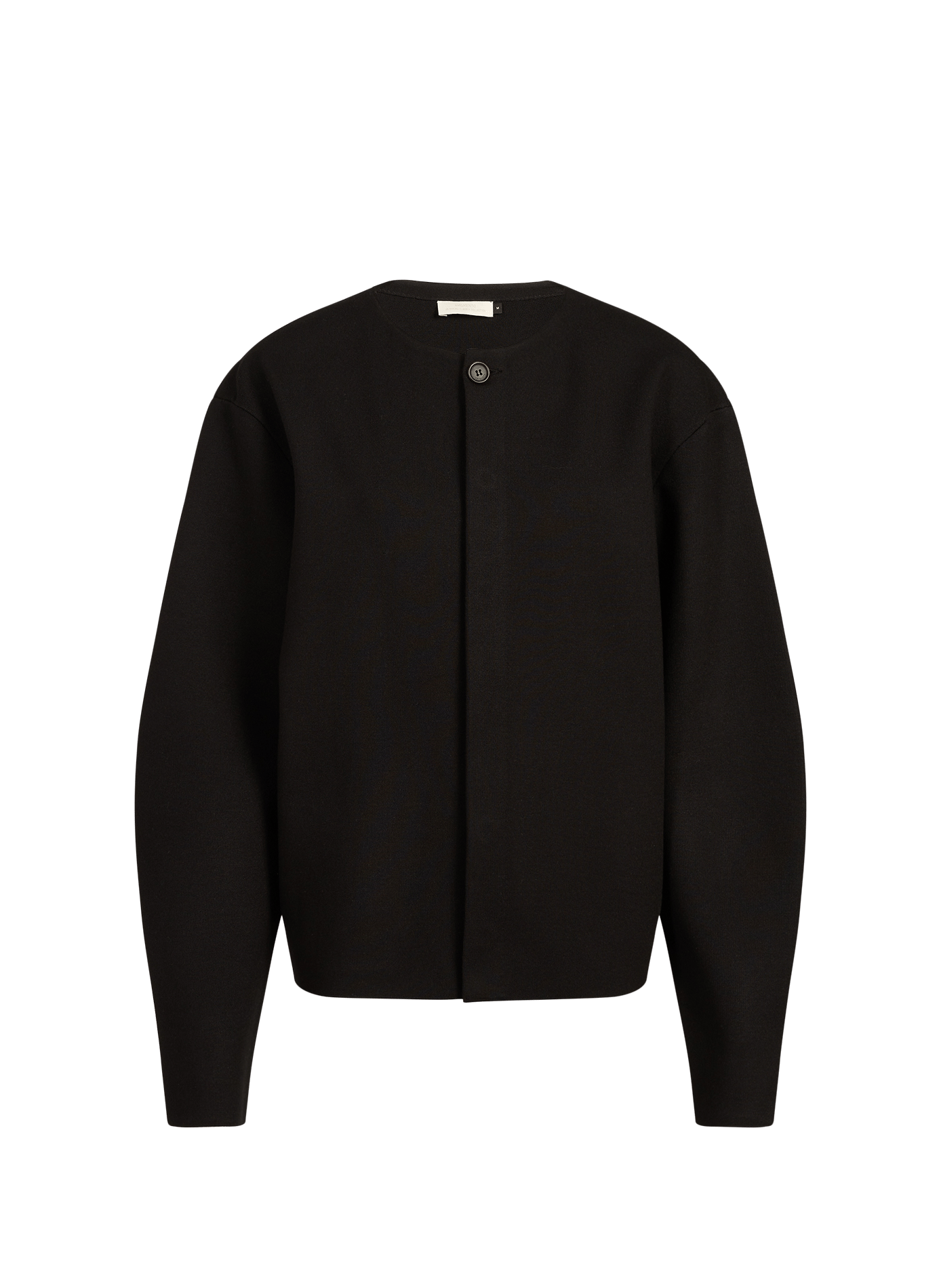 Cardigan uni à col rond AMOMENTO Noir