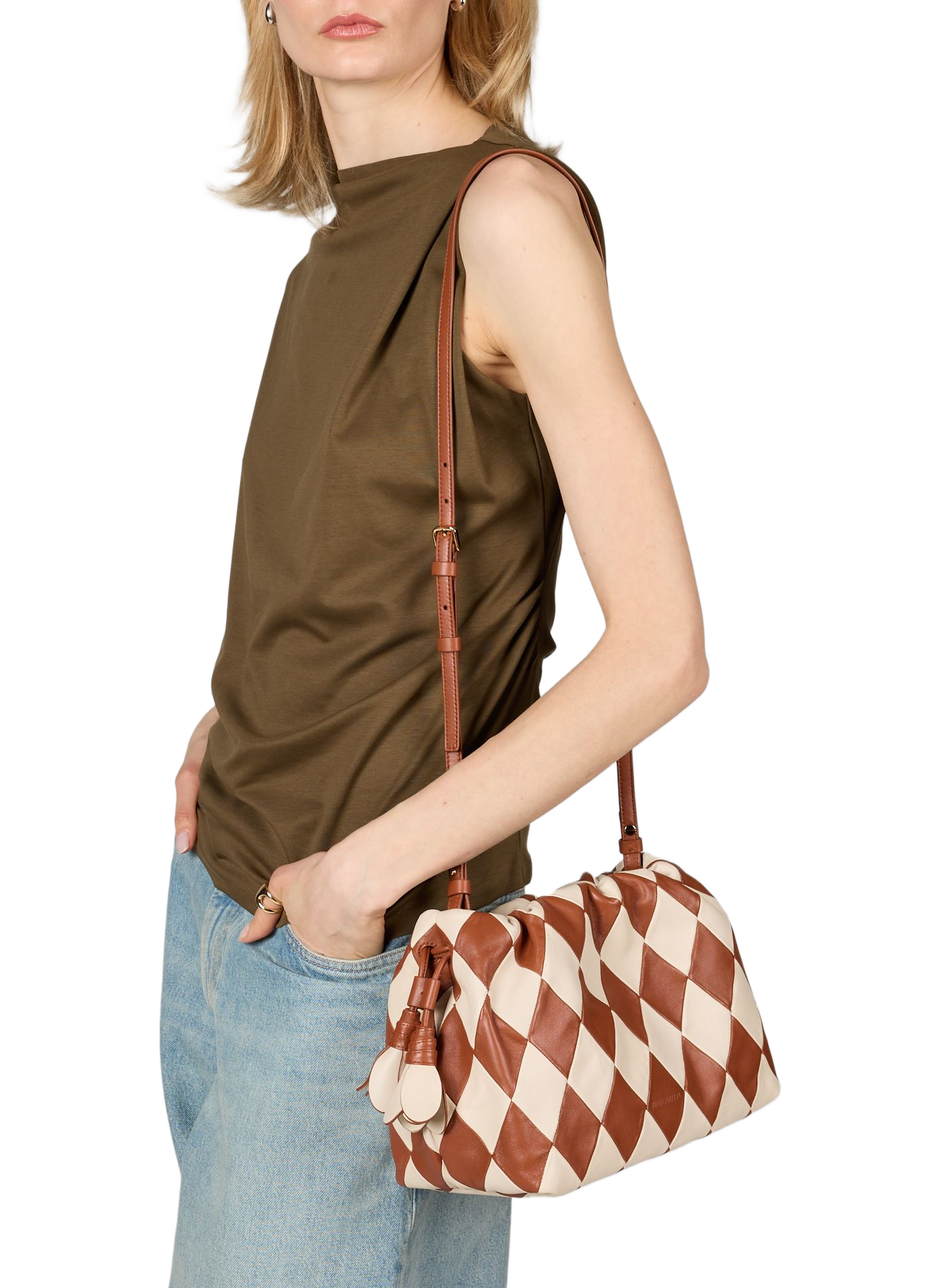 Medium Cloud 91 Sheepskin Leather Clutch ZIMMERMANN Multicolour