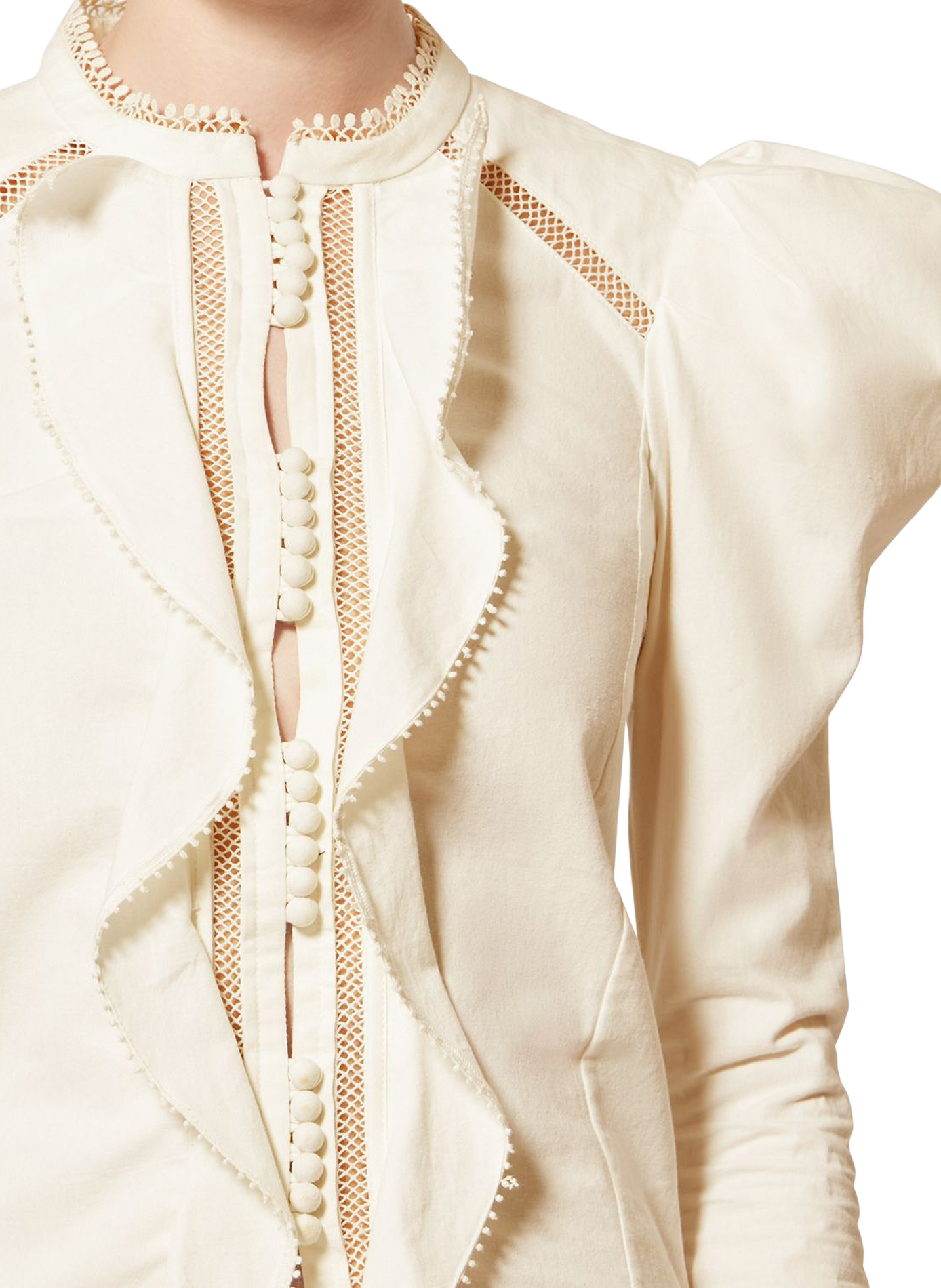 Calina ruffled cotton shirt. ISABEL MARANT White