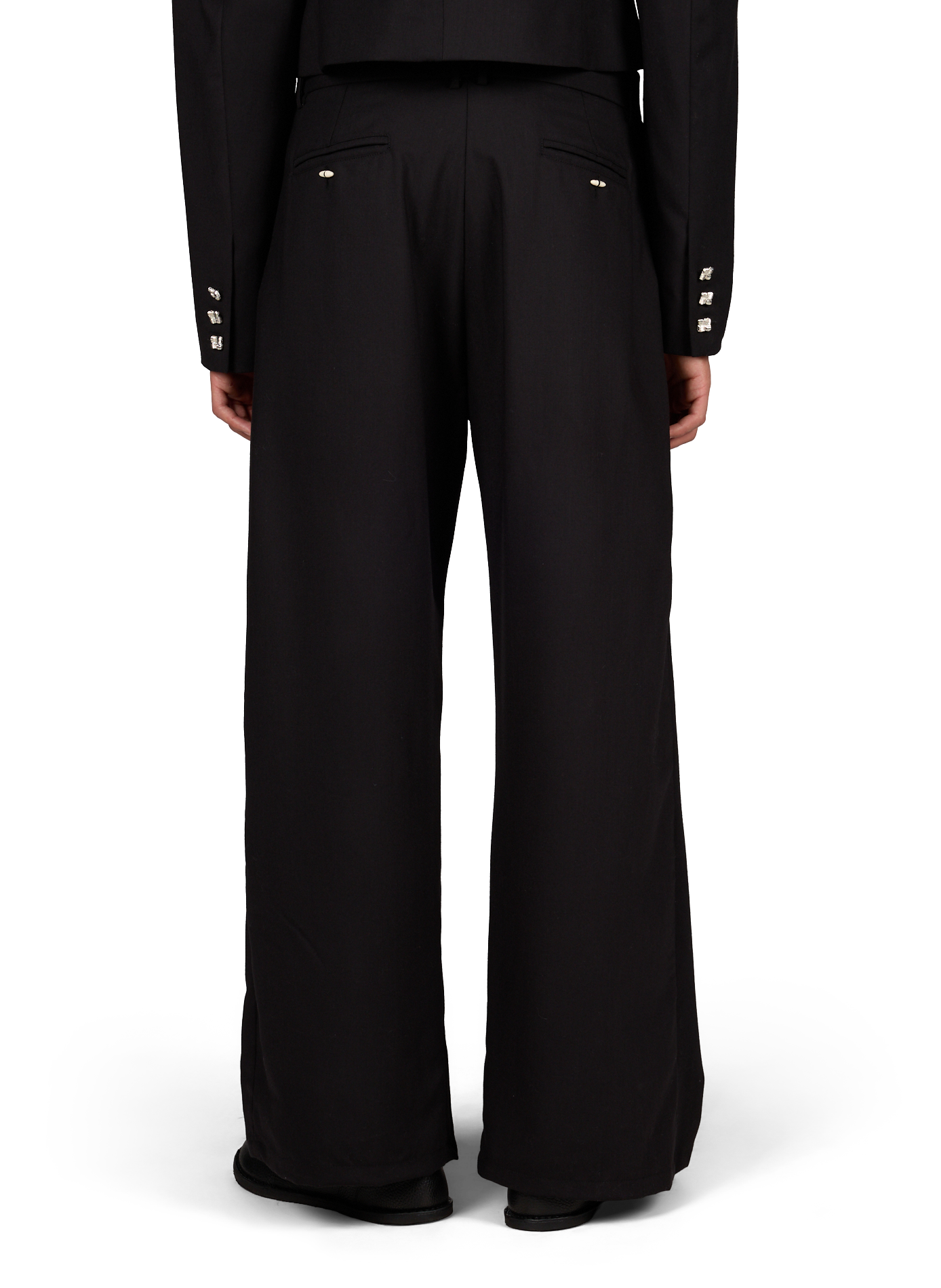 Plain wide-leg Trousers CAMPILLO Black