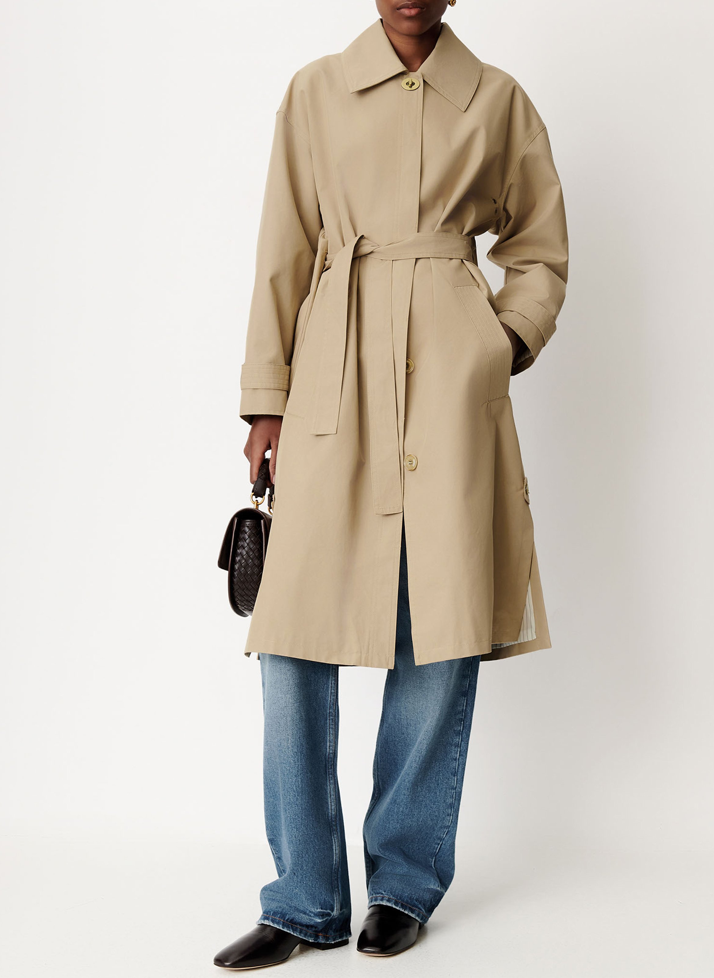 Trench long en coton mélangé trenchliss SESSUN Beige