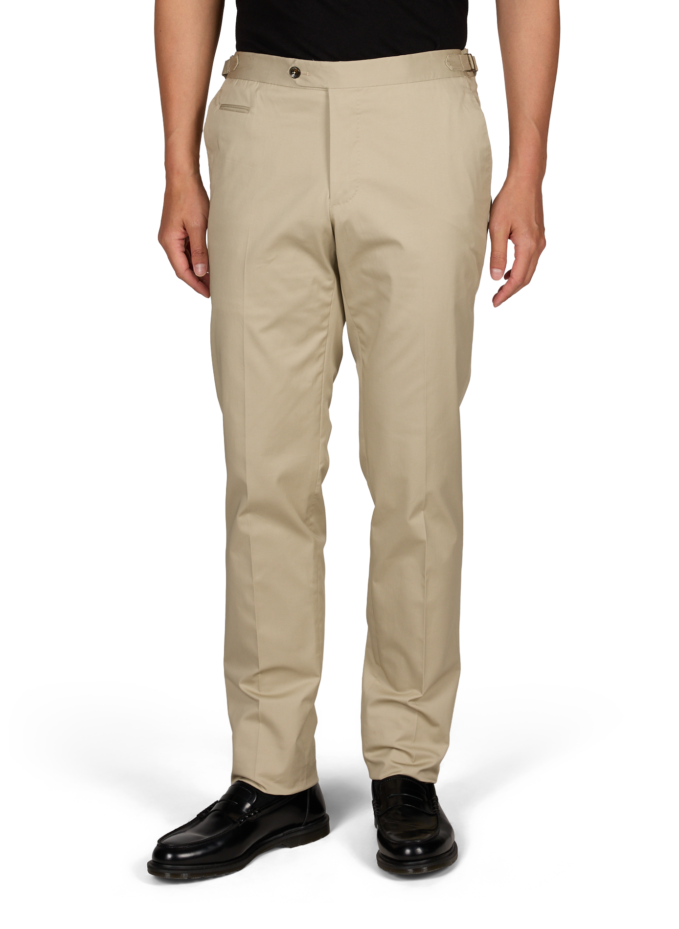 Slim pleated pants in mixed cotton PT01 Beige