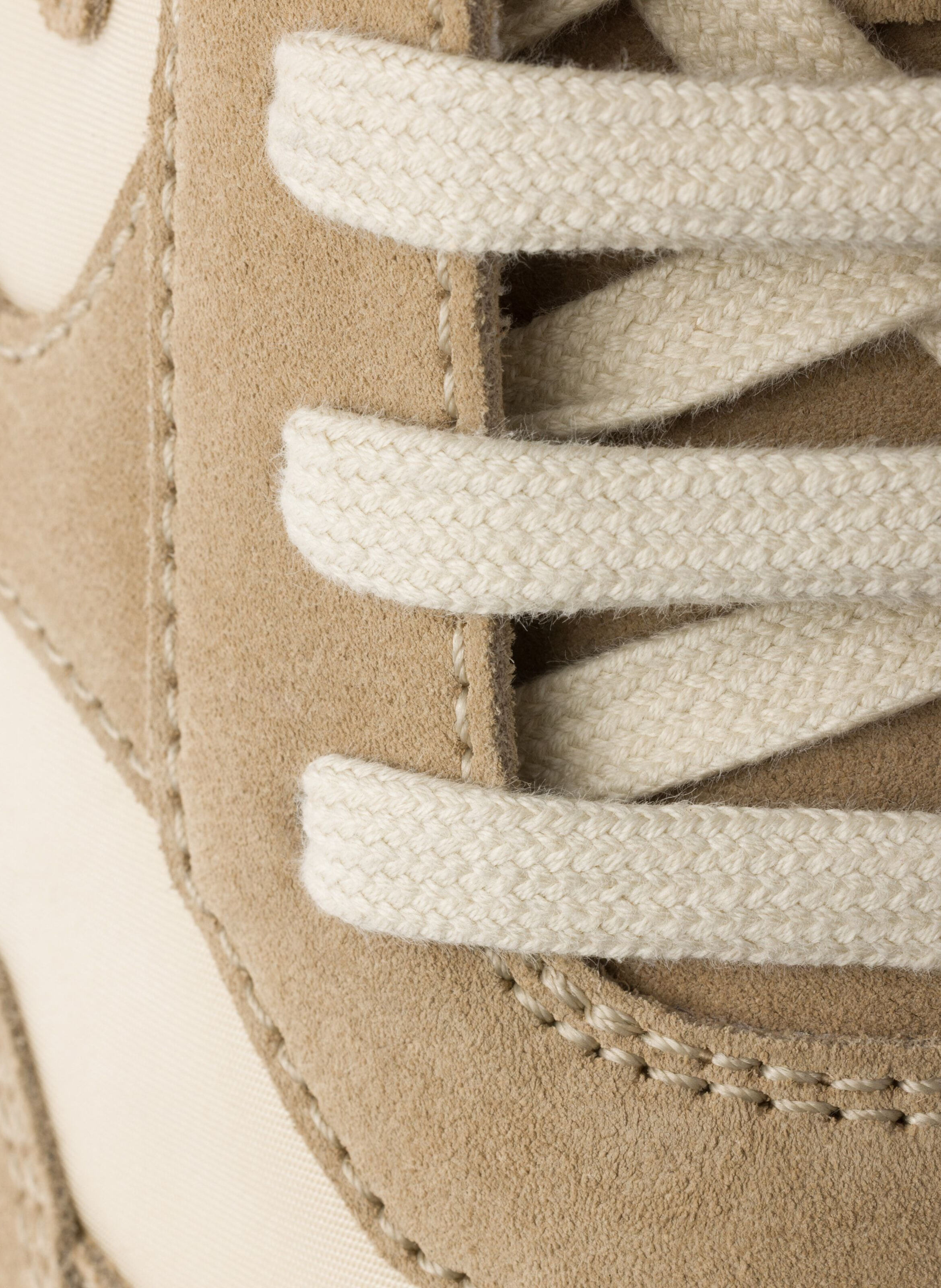 Sneakers prax en daim et re-nylon PRADA Beige