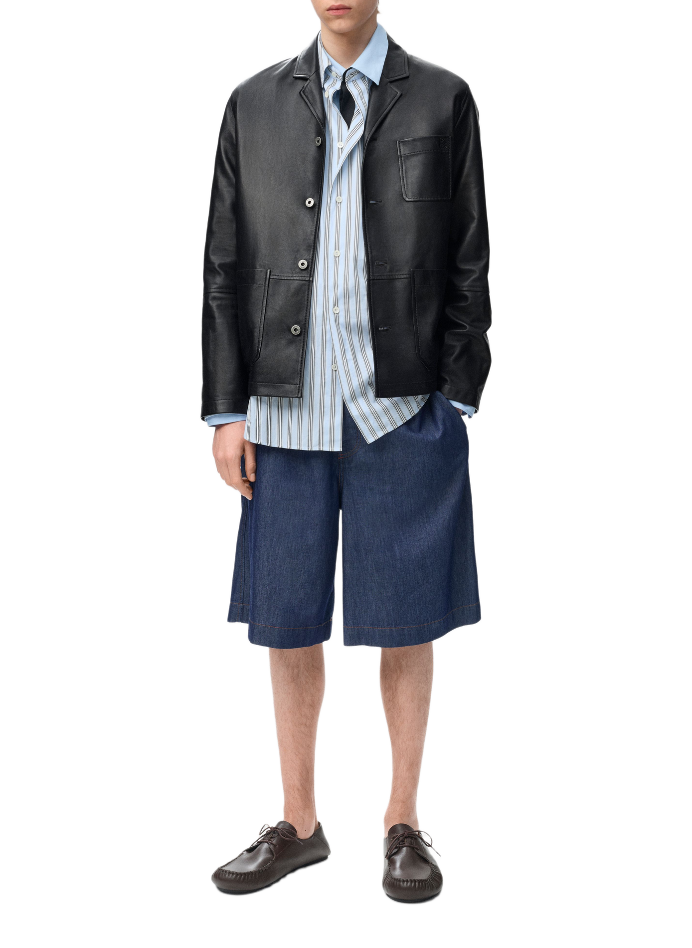 Short de algodón chambray ligero LOEWE Azul