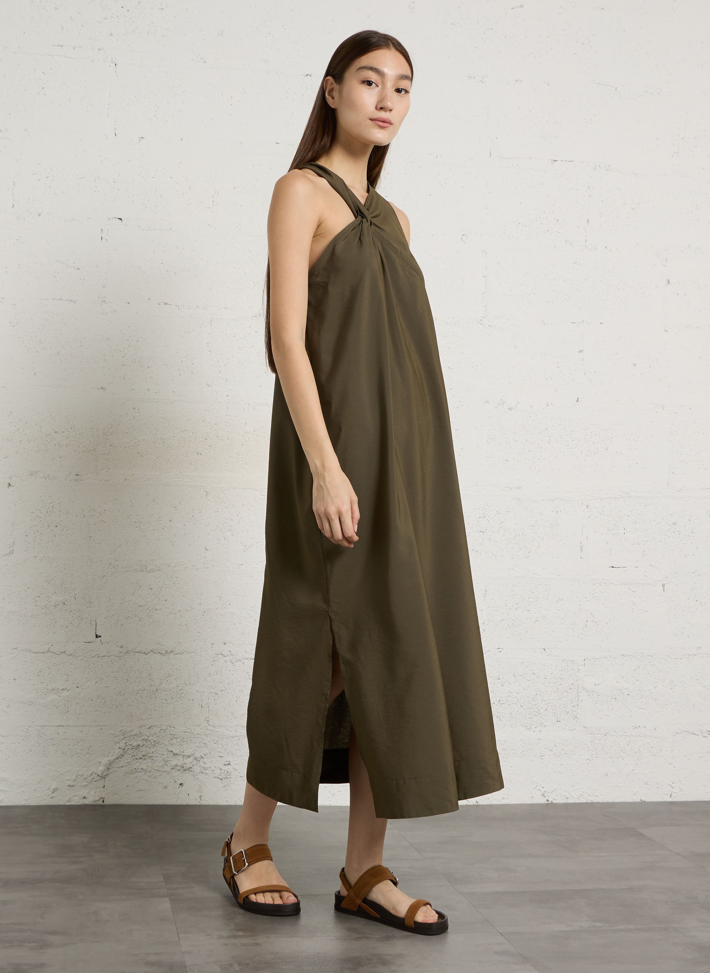 Robe longue ample emna SOEUR Kaki