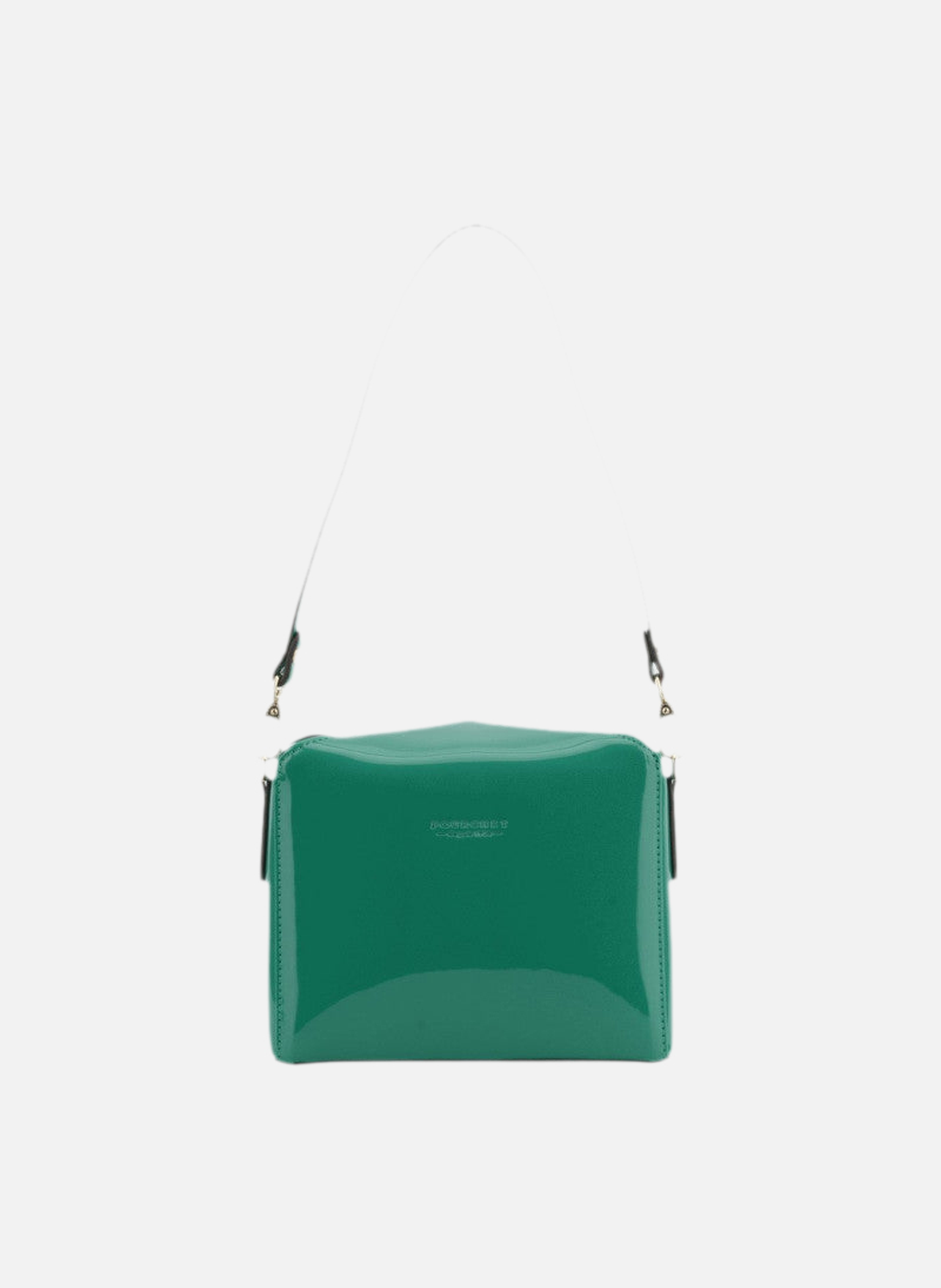 Cassetta vernis | sac porté épaule en cuir de vachette | Vert POURCHET Femme