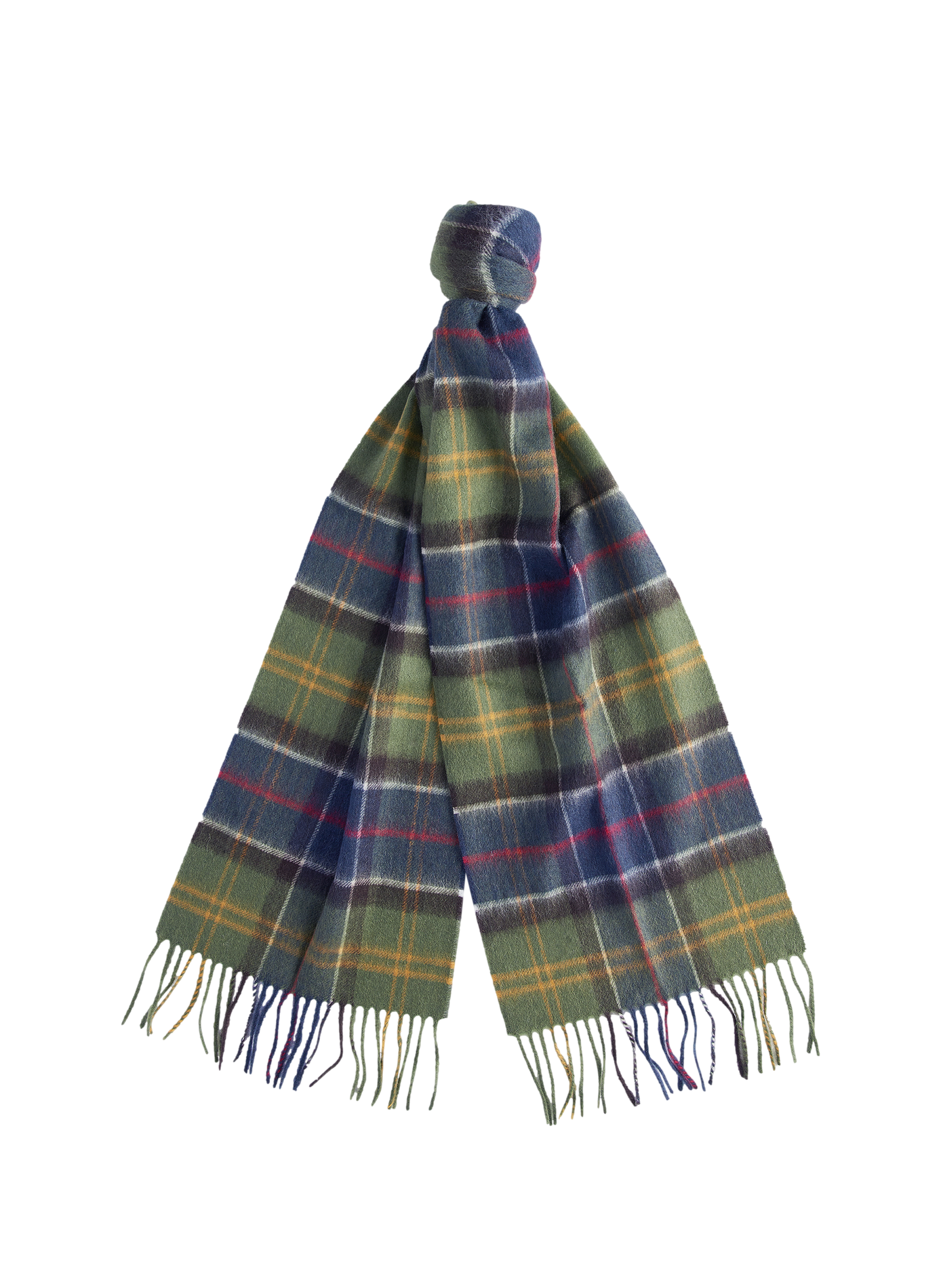 Tartan wool and cashmere scarf BARBOUR Multicolour