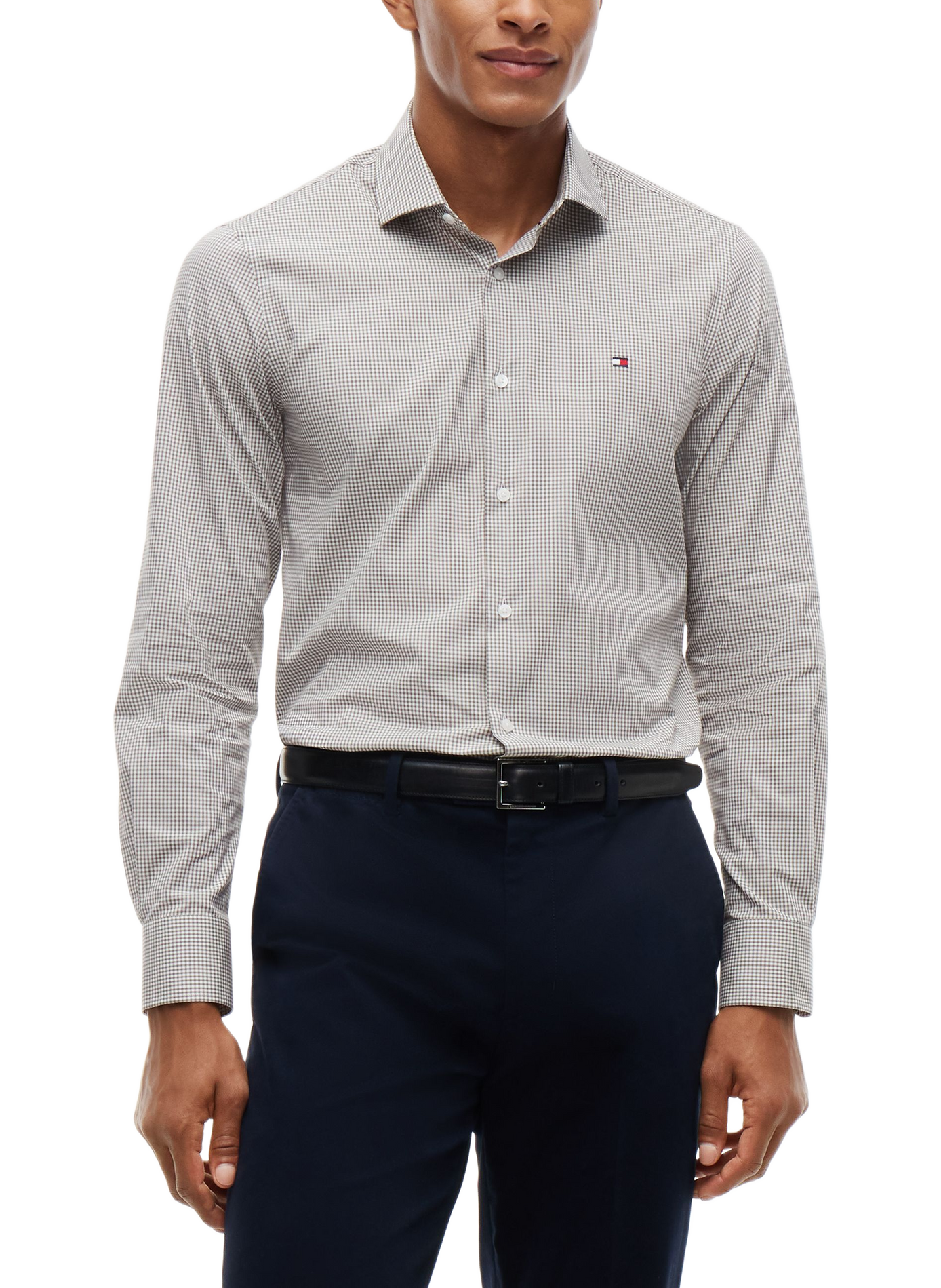 Gerade geschnittenes Hemd aus biologischer Baumwollmischung | Grun TOMMY HILFIGER Herren