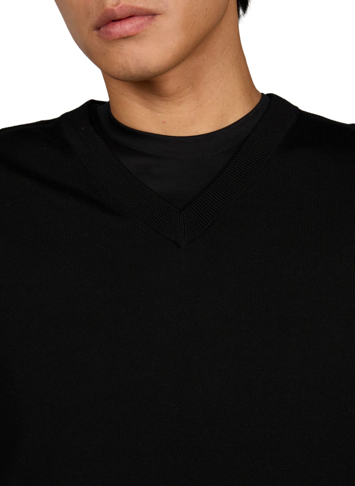 Straight V-neck wool jumper PAUL SMITH Black