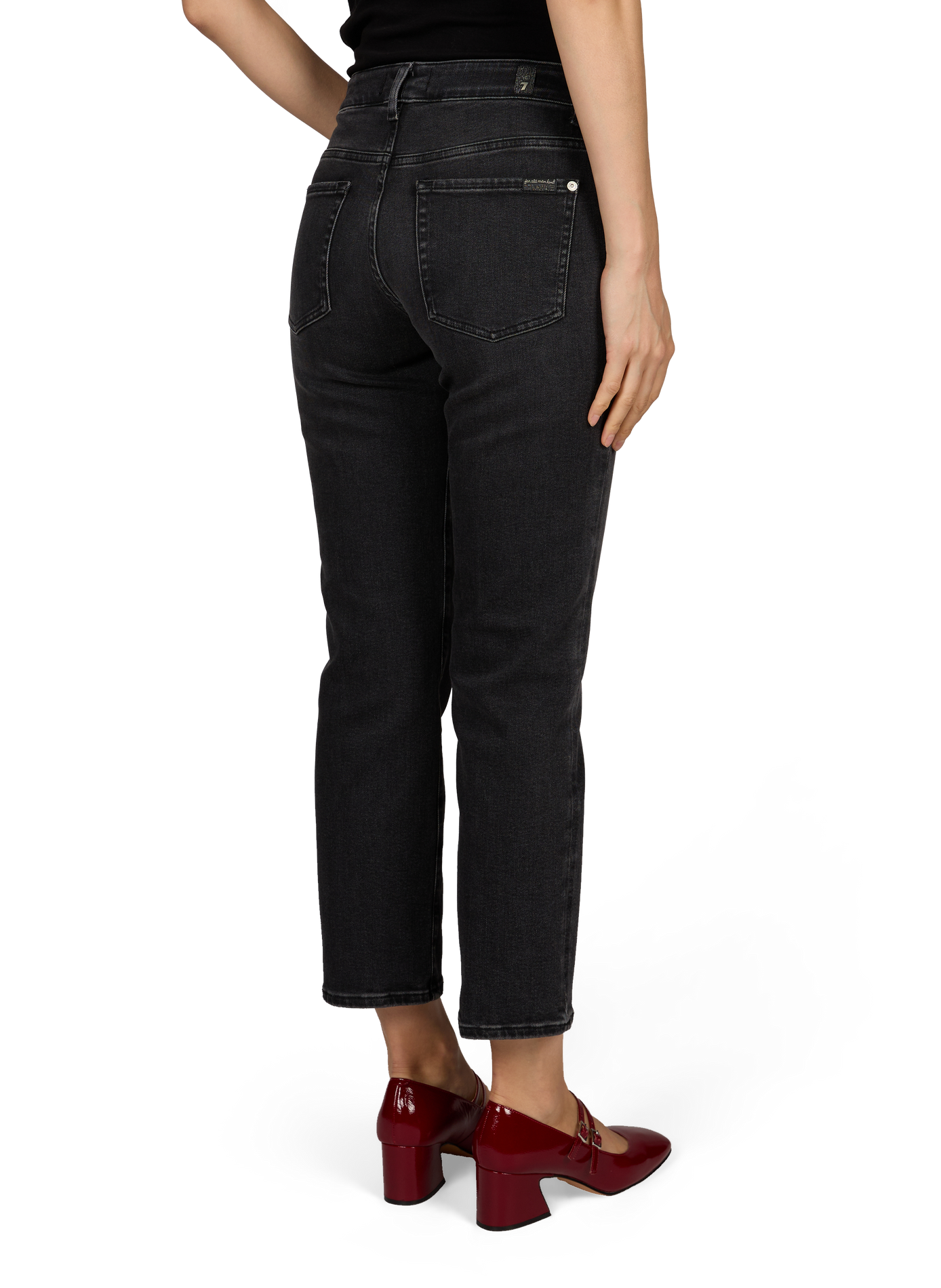 Jean droit  7 FOR ALL MANKIND Noir