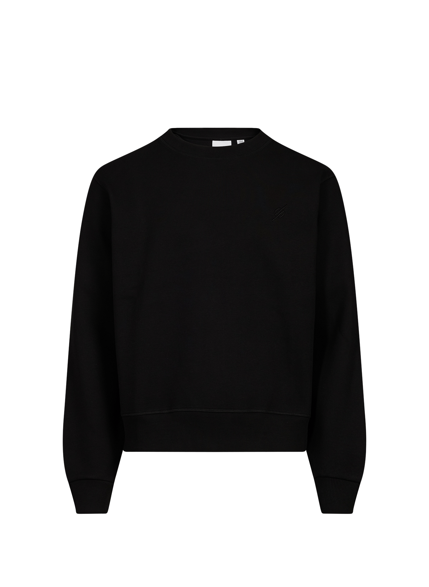 Runder gerader einfarbiger Sweatshirt DAILY PAPER Schwarz