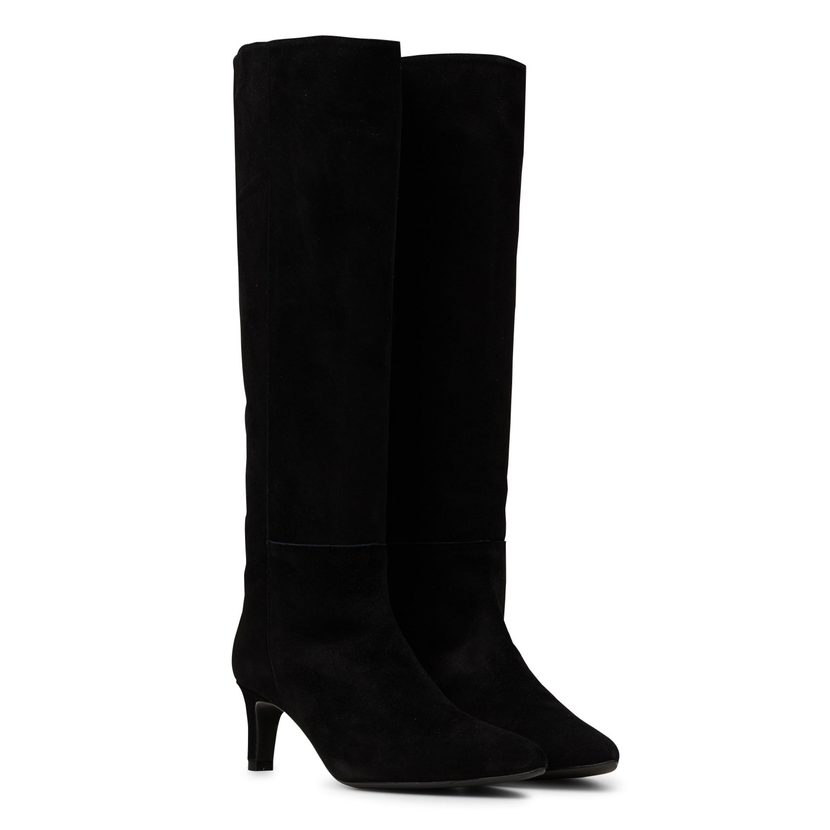 Bottes bout pointu en cuir velours oxana MAISON 123 Noir