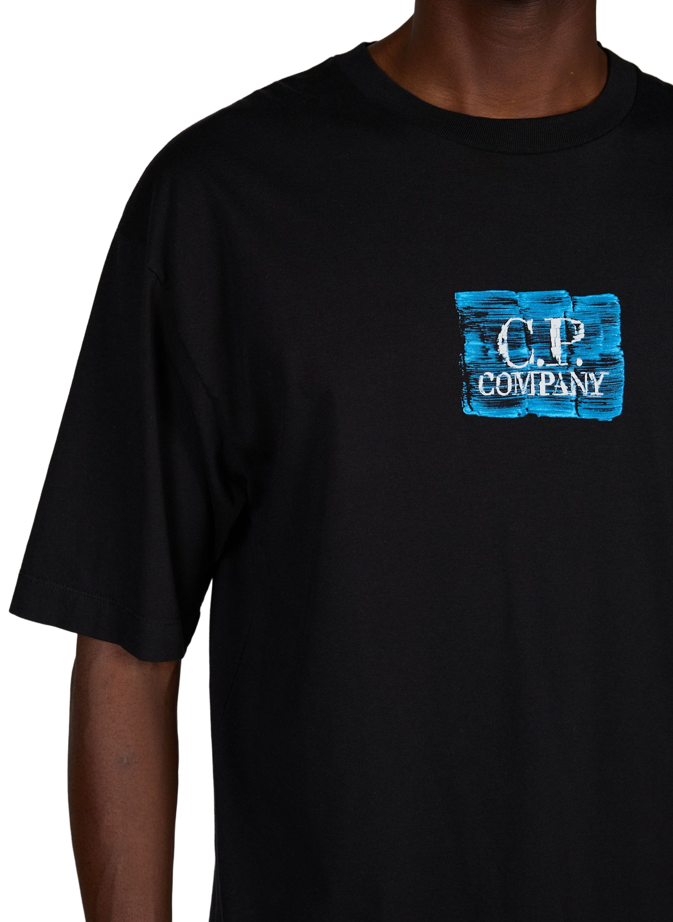 T-Shirt mit Logo aus Baumwolle CP COMPANY Schwarz