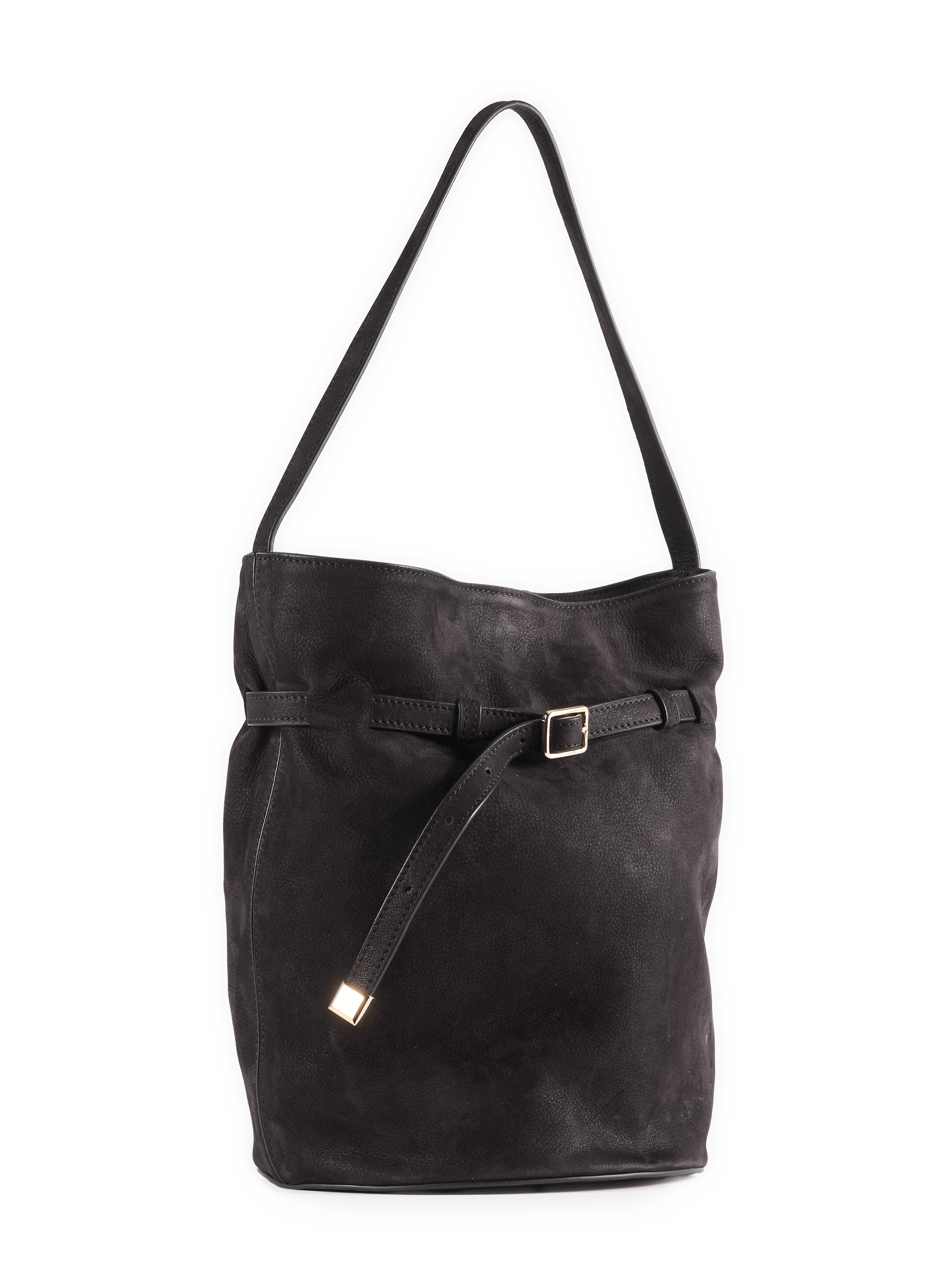 Sac seau Ischi en cuir suédé SAISON 1865 Noir