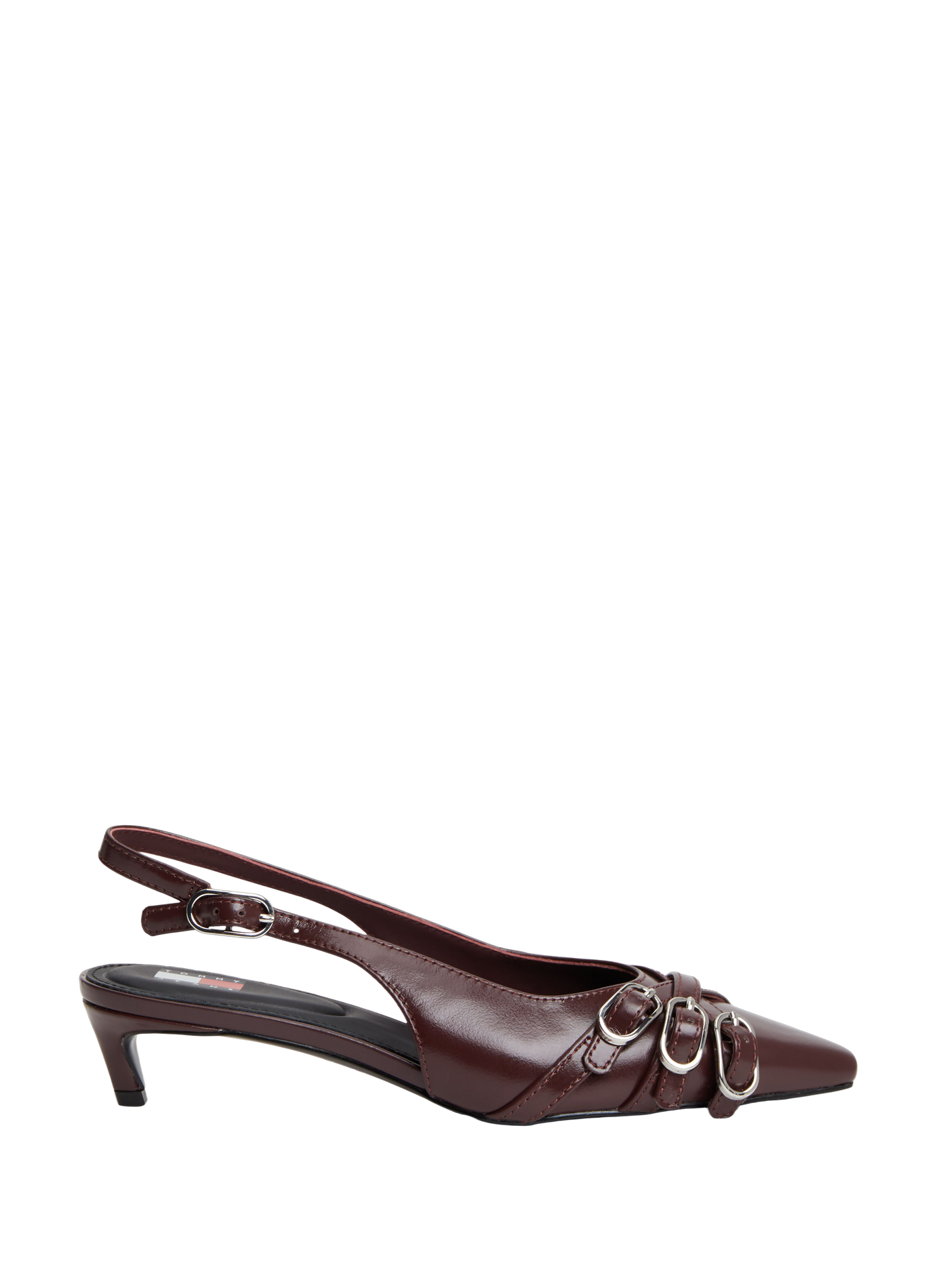 Leather slingback pumps TOMMY HILFIGER Red