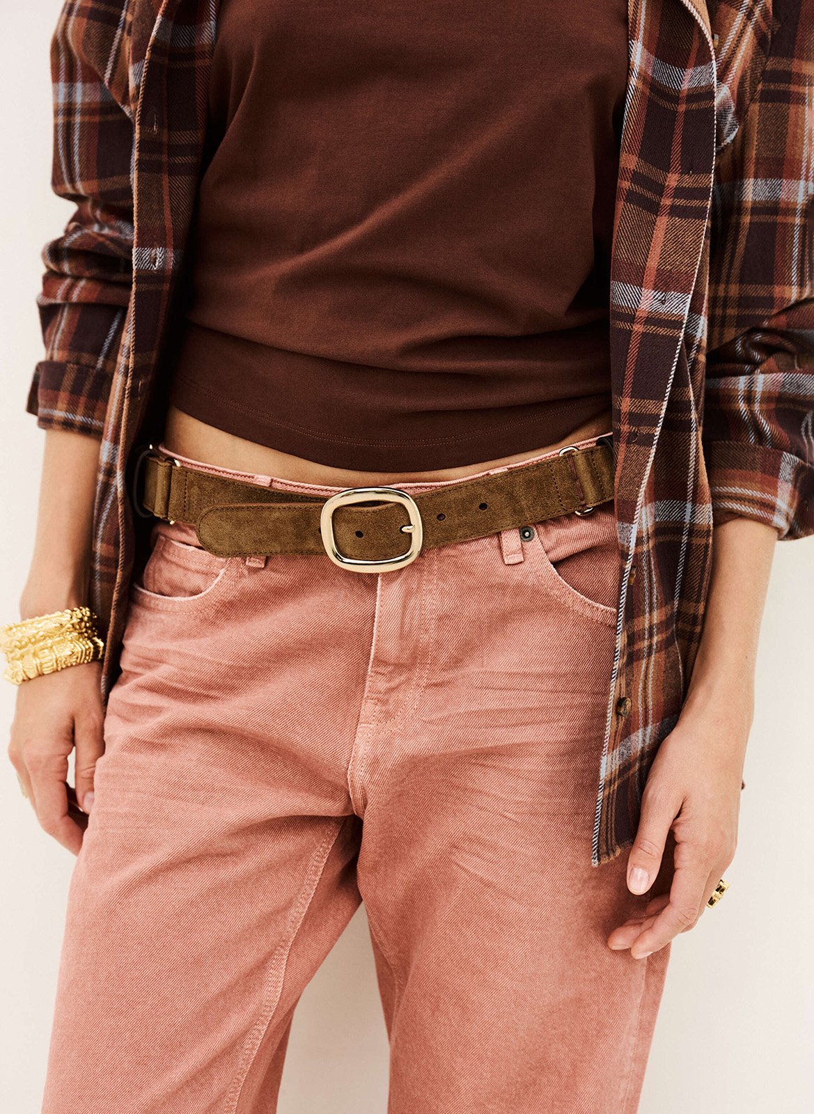 Medium Banel-leren riem BA&SH Bruin