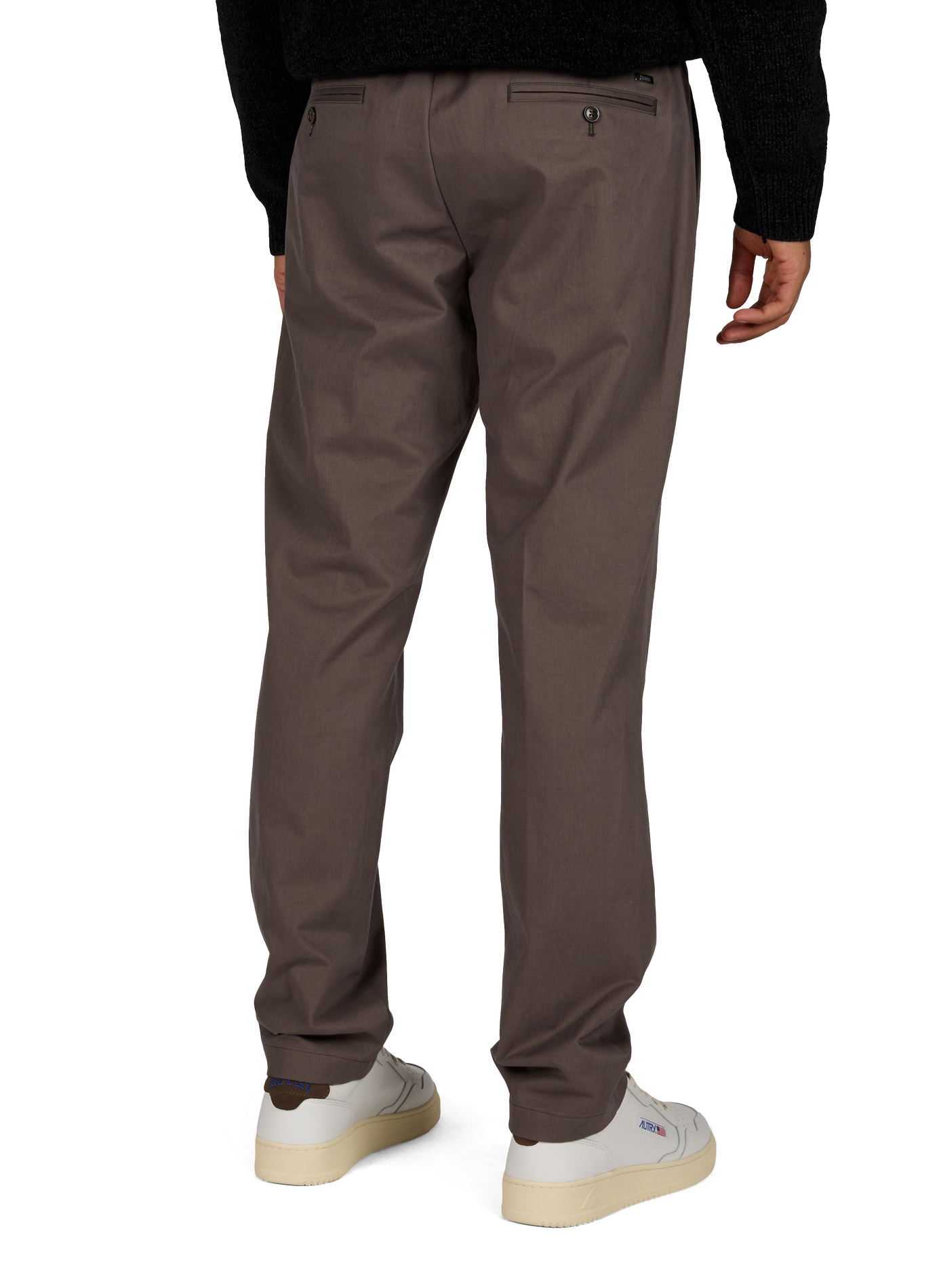 Schmale Hose aus Baumwollmischung HERNO Braun