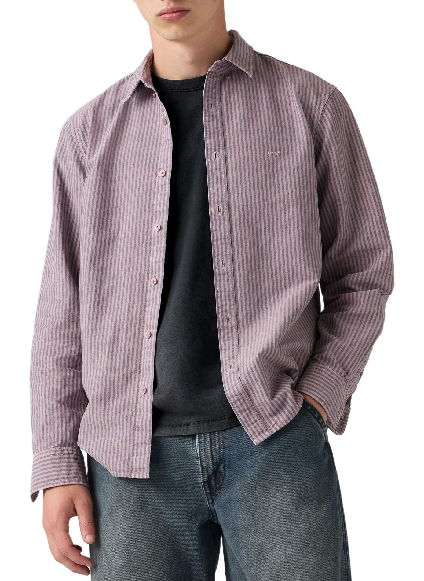 Straight shirt with American collar in cotton LEVI'S Pink