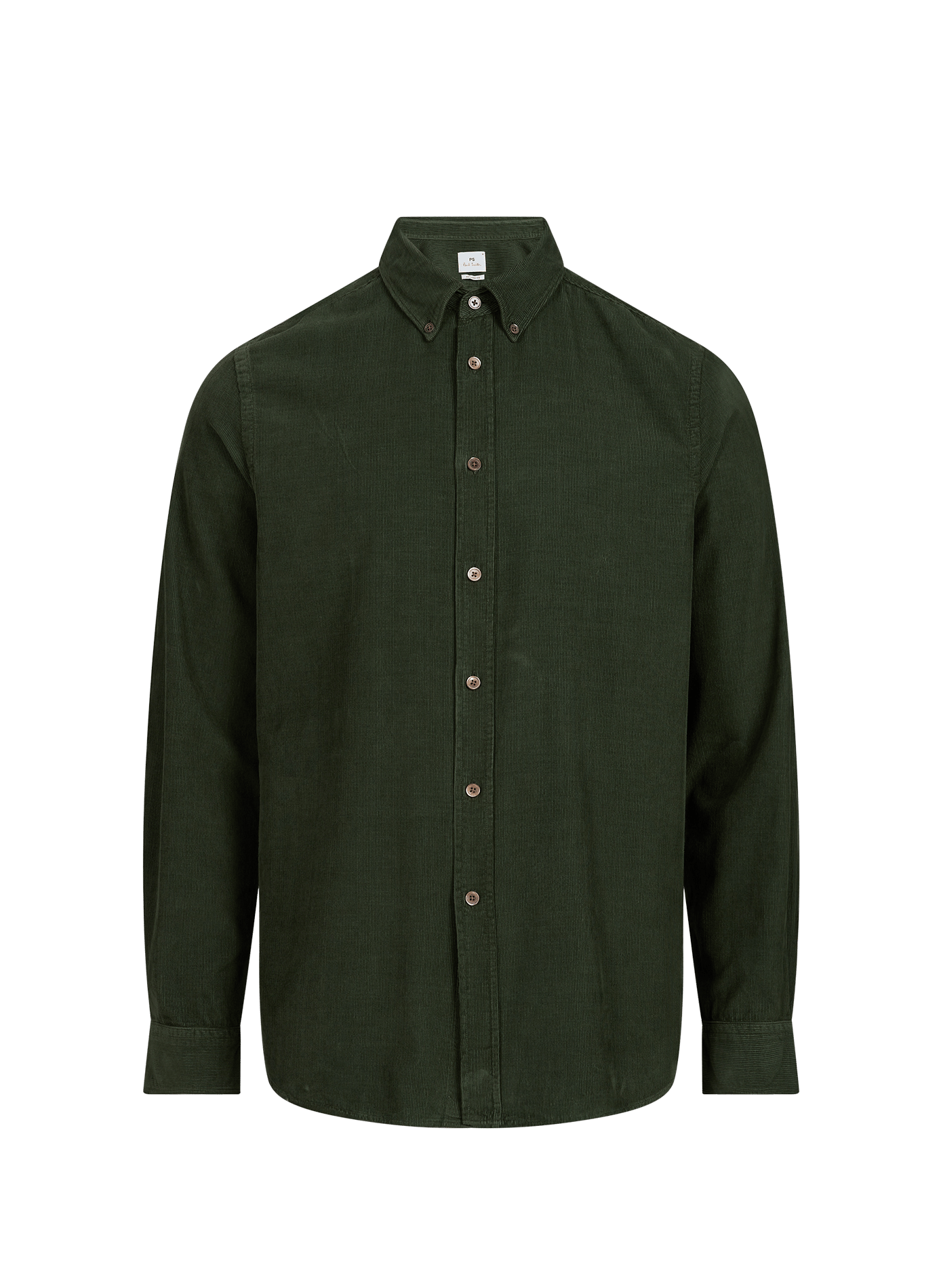 Chemise droite en velours en coton  Green