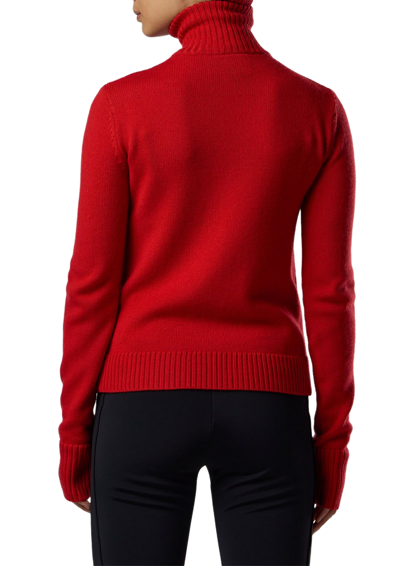 Merino wool zip neck jumper ROSSIGNOL Red