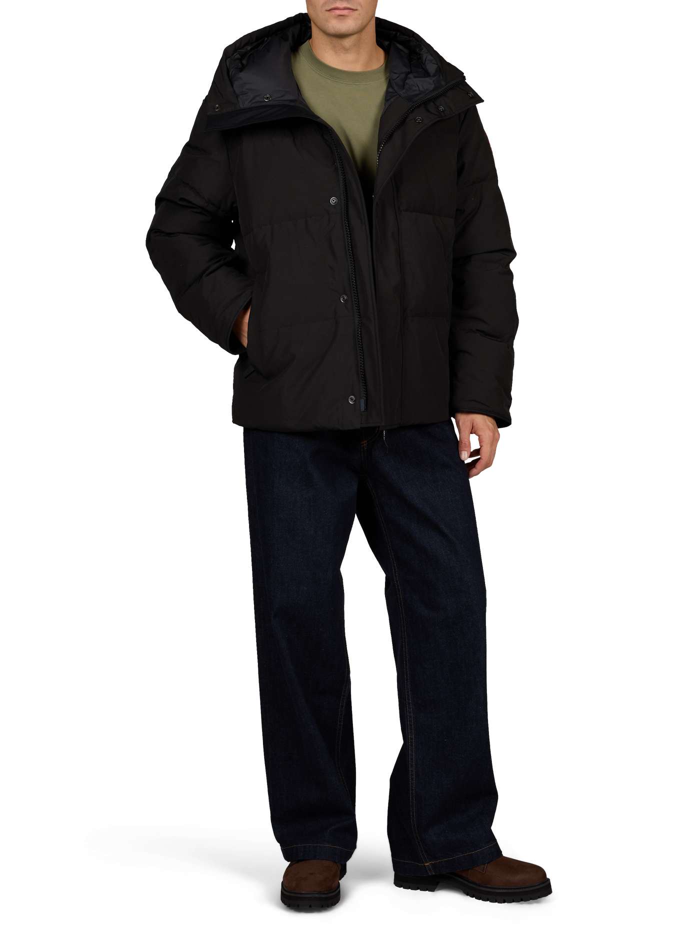 Oversized SEYMOUR hooded puffer jacket CANADA GOOSE Black