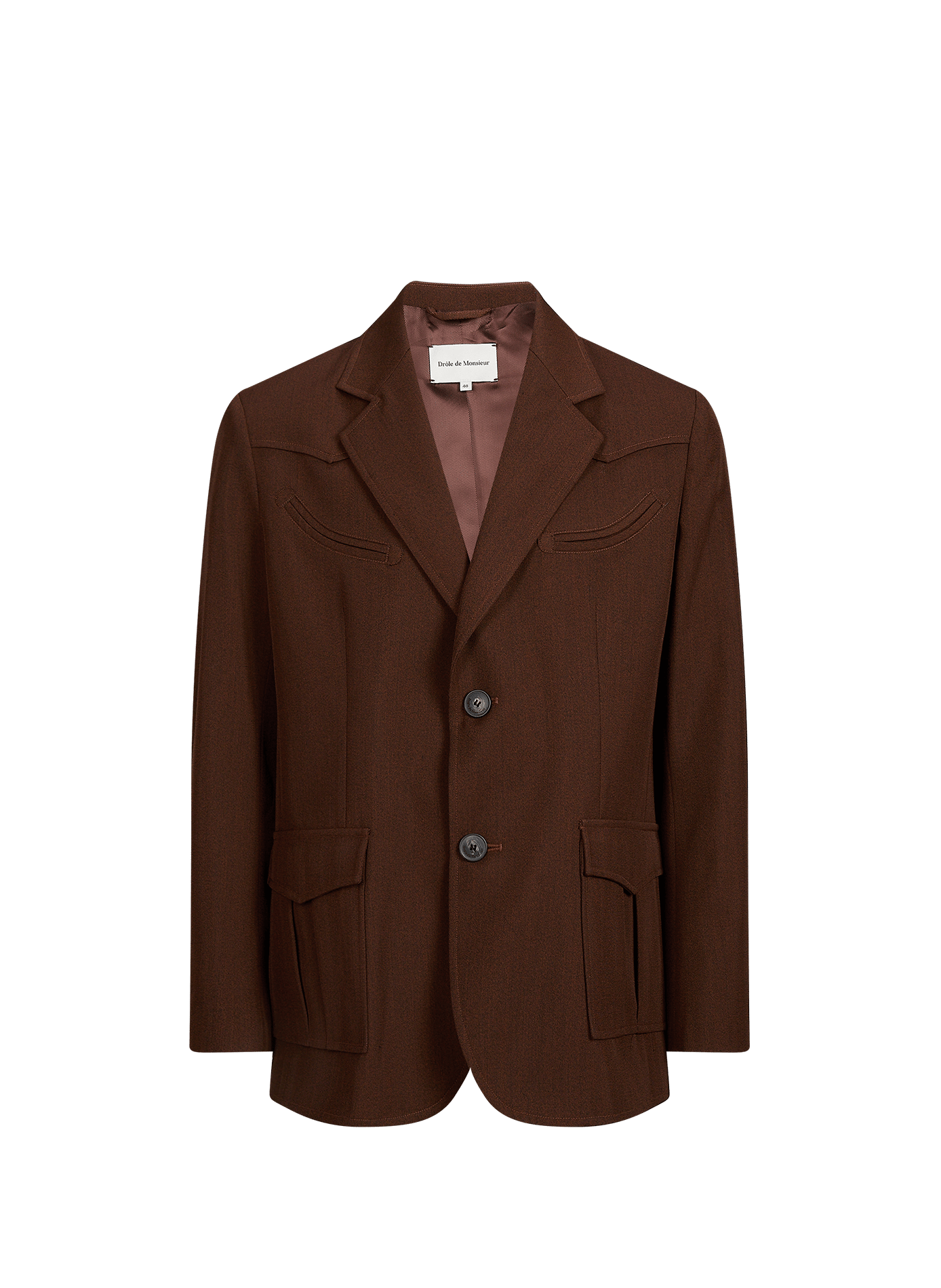 Plain oversized tailored jacket DROLE DE MONSIEUR Brown