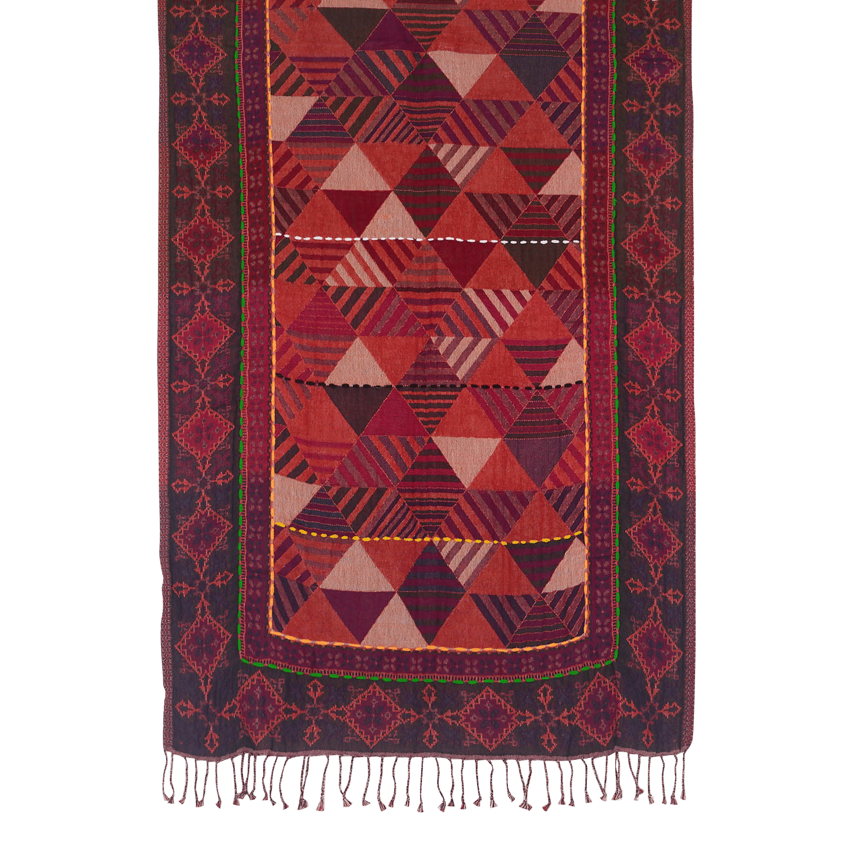 Sjaal met print van wol en katoen LA FEE MARABOUTEE Rood