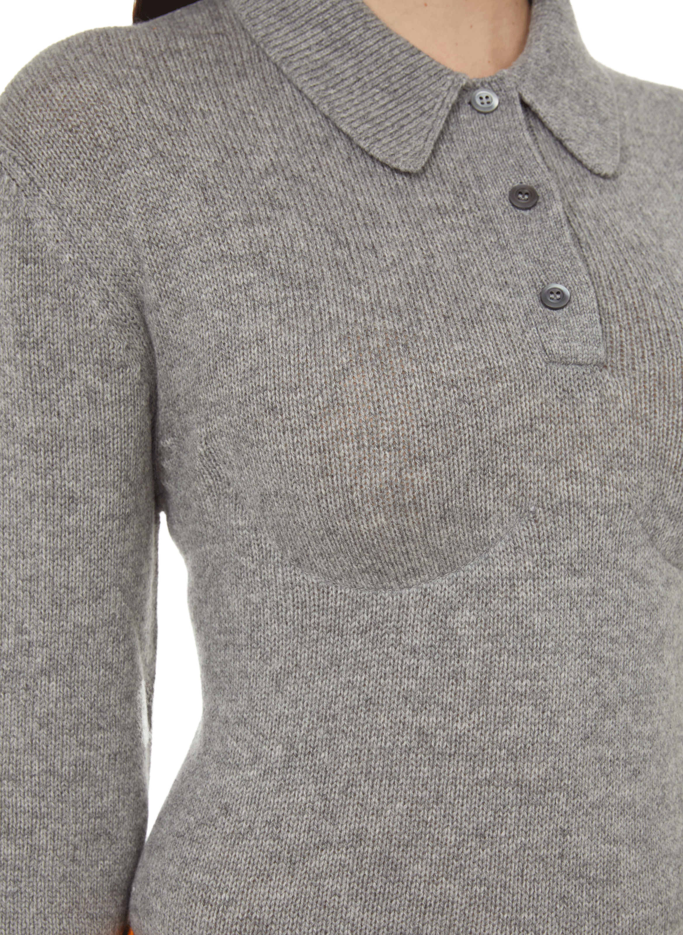 Polo en cachemire PRADA Gris