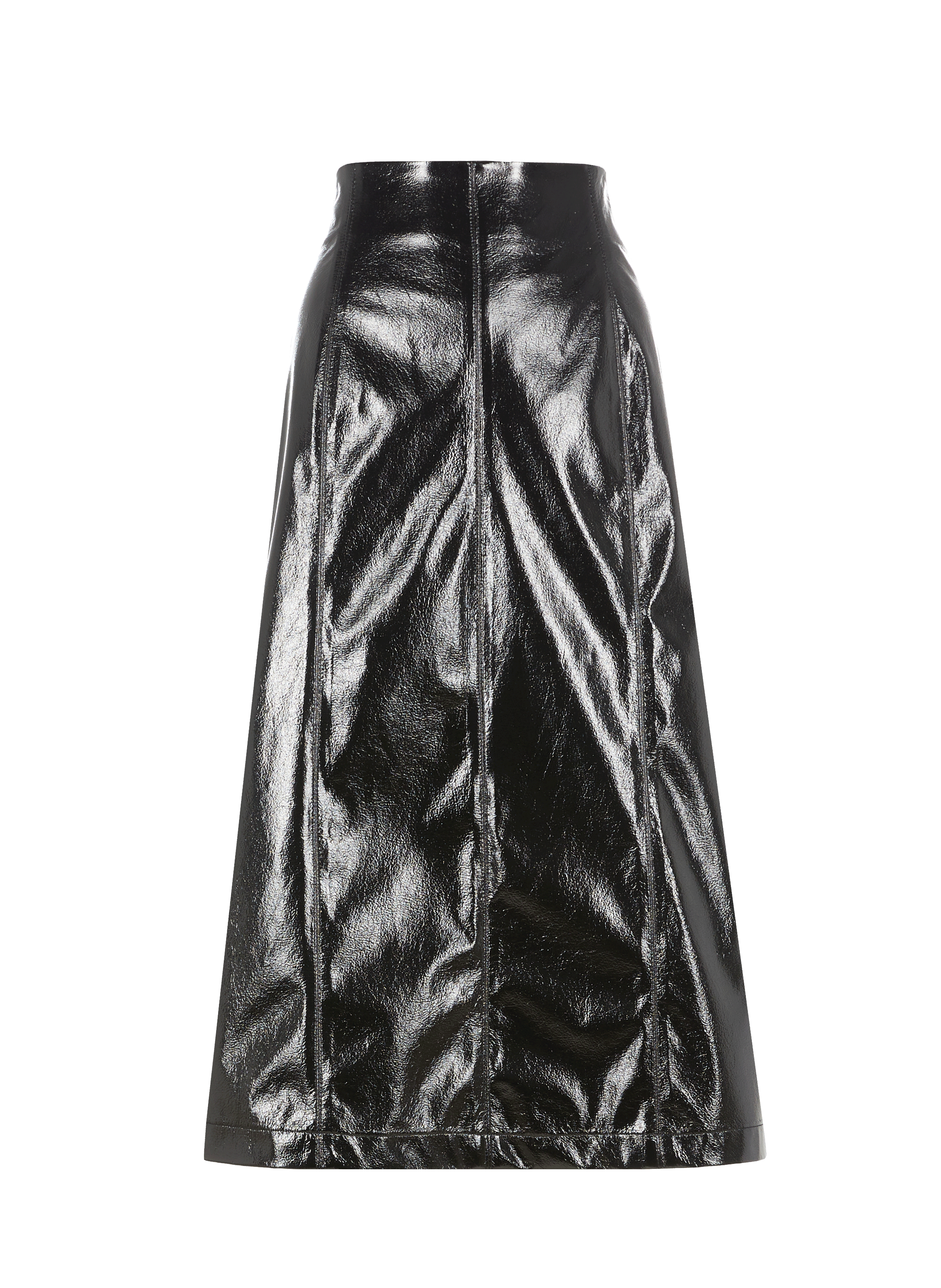 Jupe midi évasée en vinyle SAISON 1865 Noir