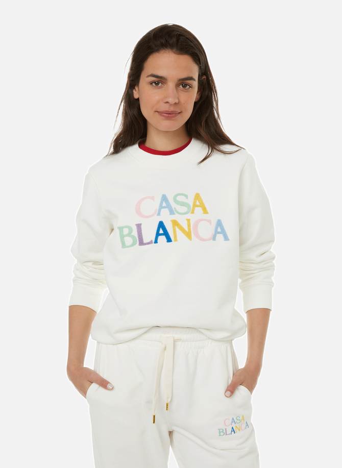 CASABLANCA PARIS besticktes Sweatshirt aus Bio-Baumwolle