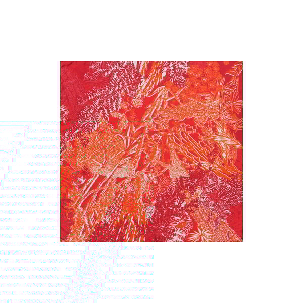 Carré de soie Eve Feu