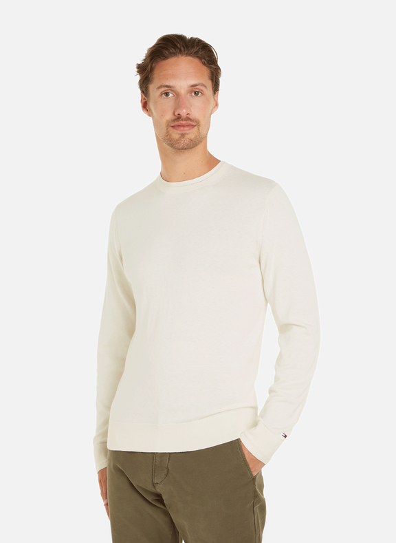TOMMY HILFIGER Sweatshirt en coton et lyocell Blanc