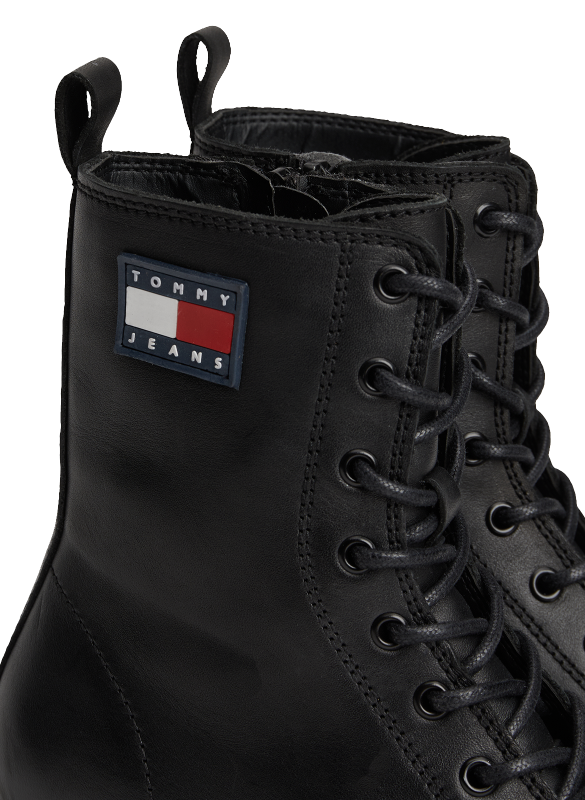 Ankle boots with silver tips TOMMY HILFIGER Black