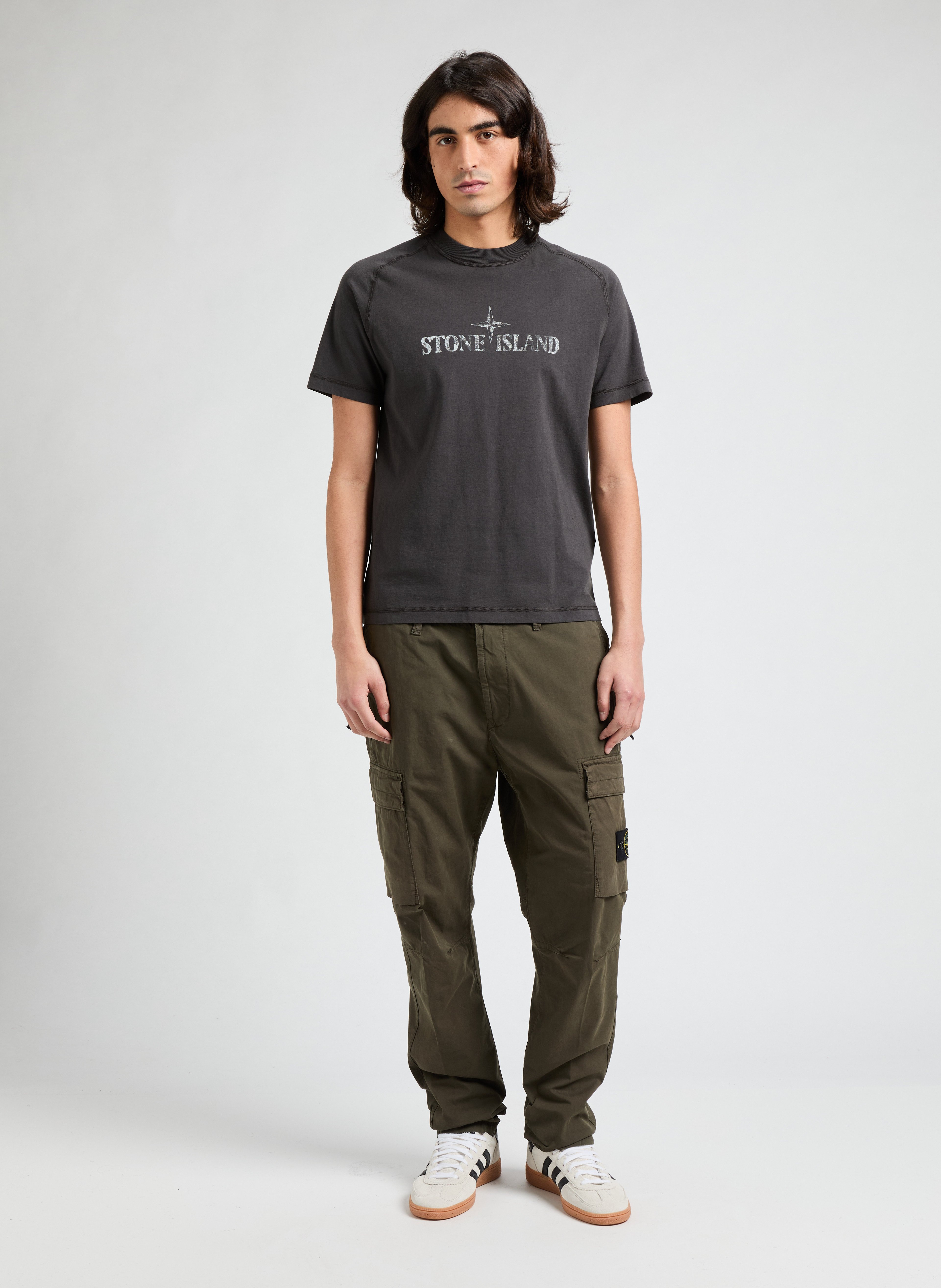 T-shirt en coton STONE ISLAND Gris