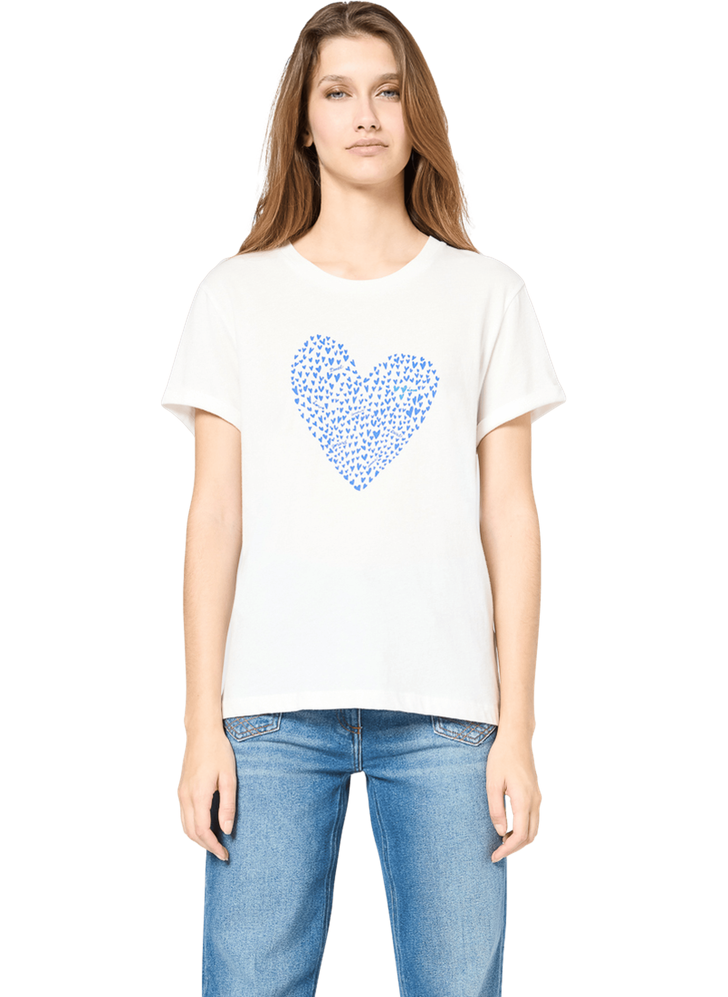 T-shirt cœur en coton - gloria GERARD DAREL Bleu