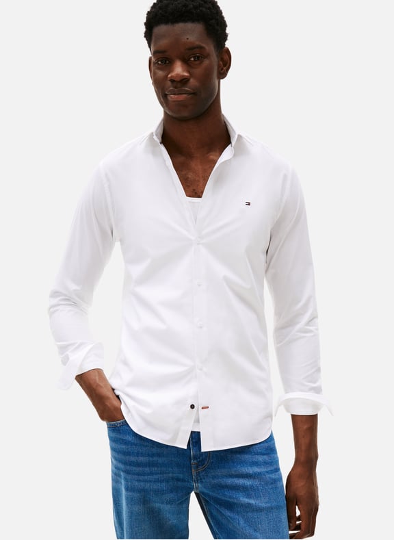 Fitted cotton shirt White by TOMMY HILFIGER TOMMY HILFIGER Fitted cotton shirt White
