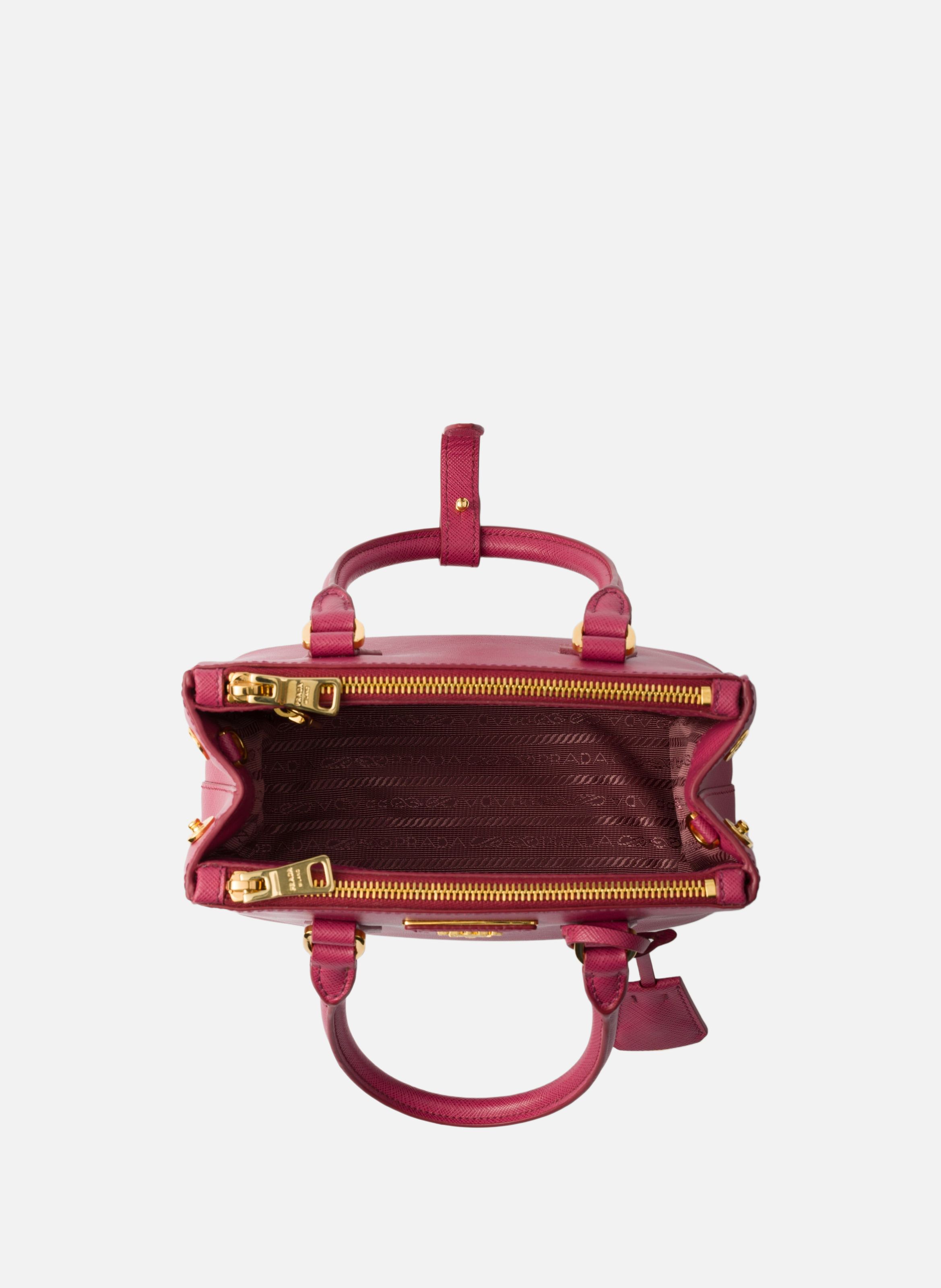 Mini sac prada galleria en cuir saffiano PRADA Rose